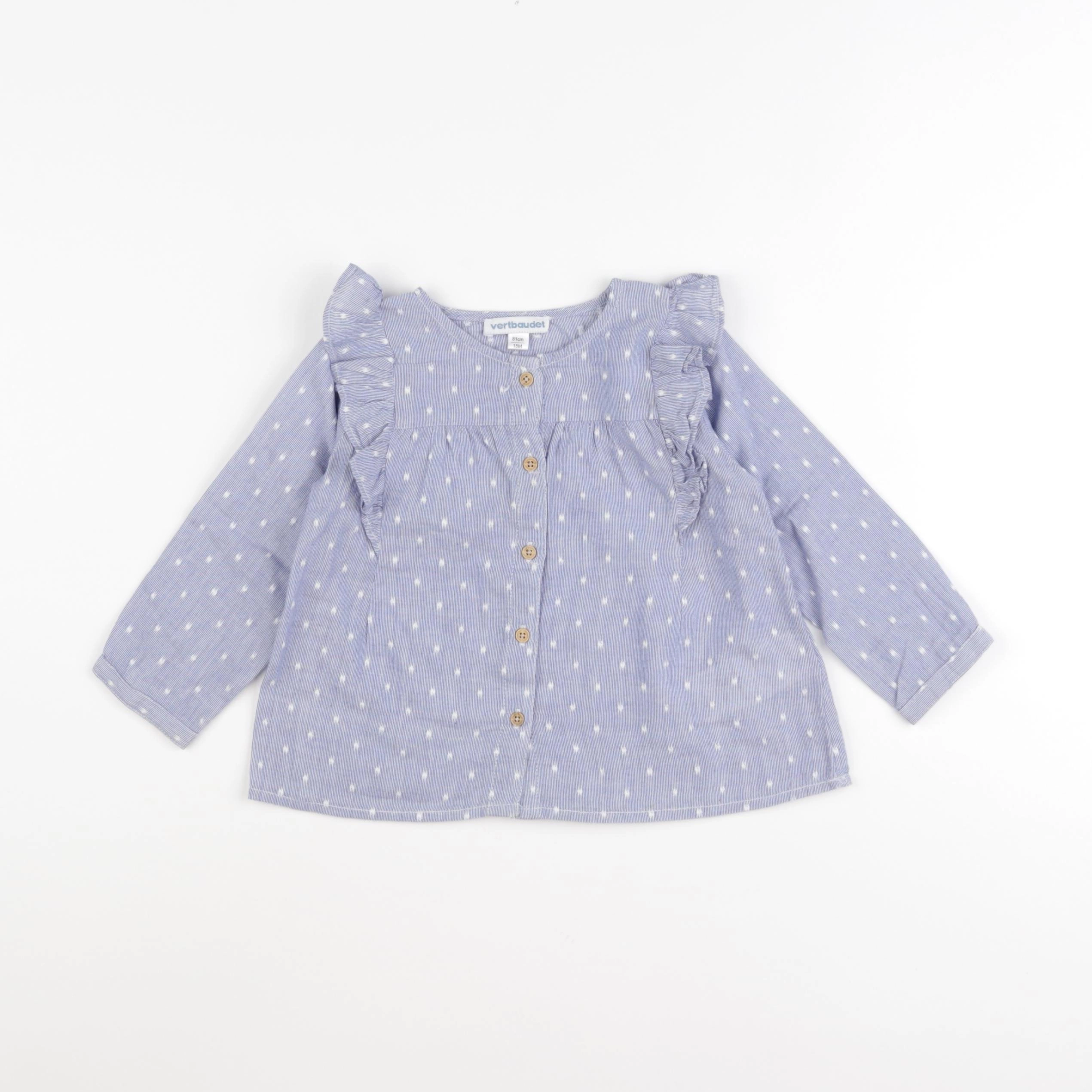 Vertbaudet - blouse bleu - 18 mois