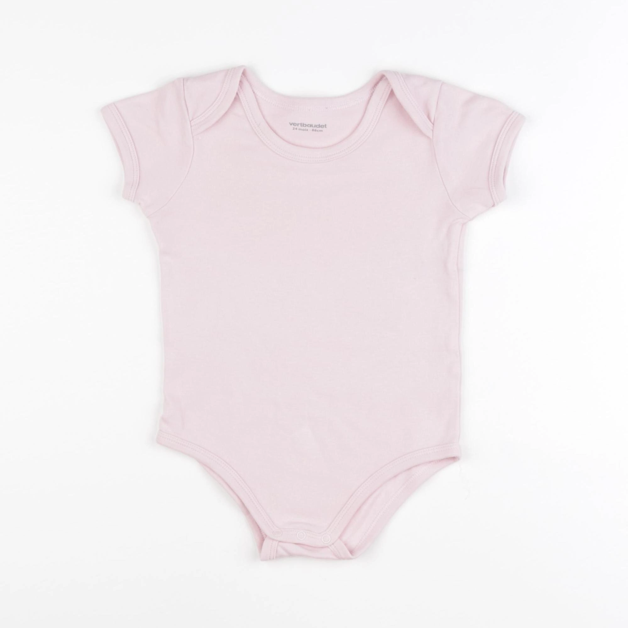 Vertbaudet - body rose - 24 mois