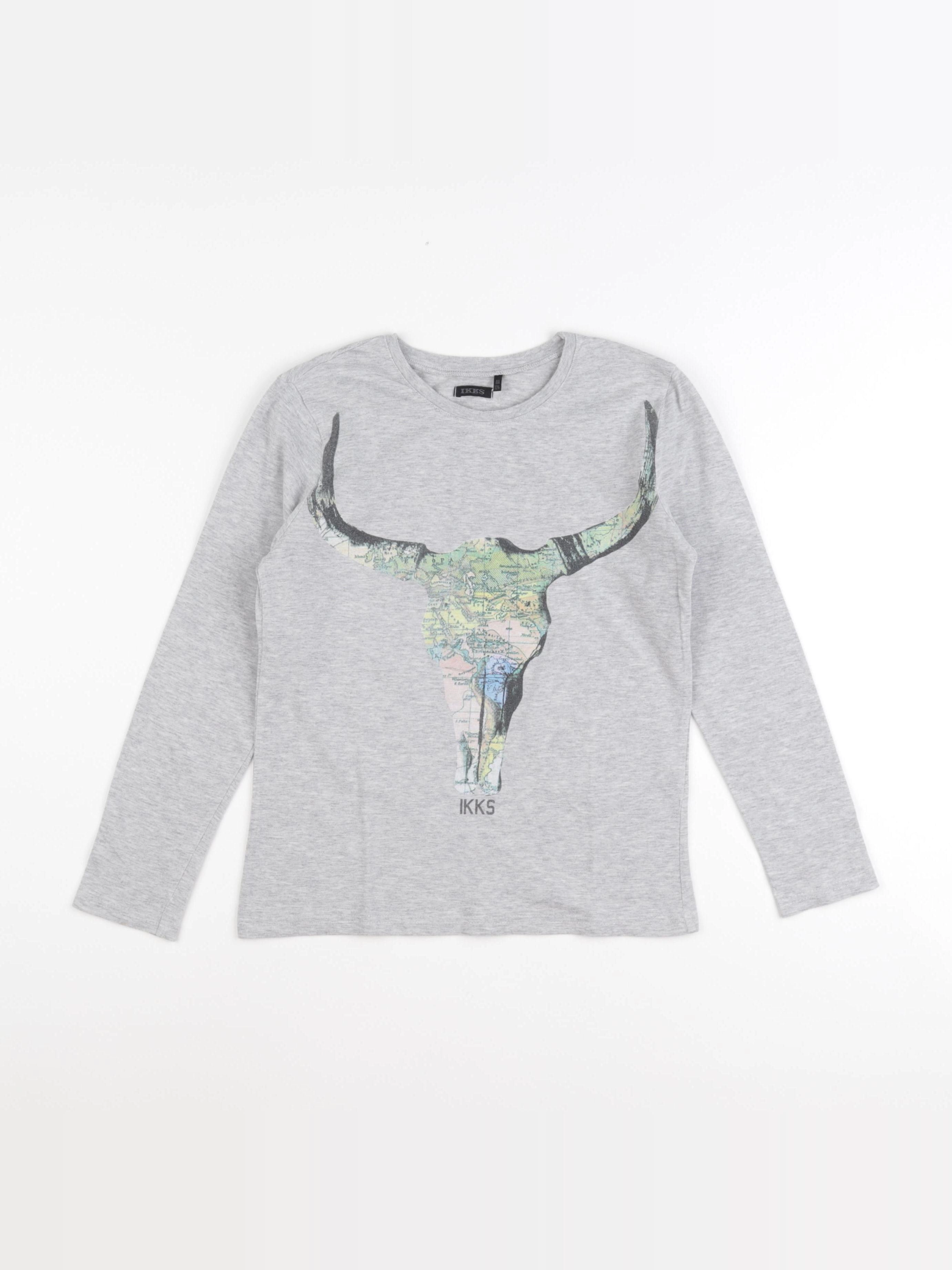 IKKS - tee-shirt gris - 8 ans