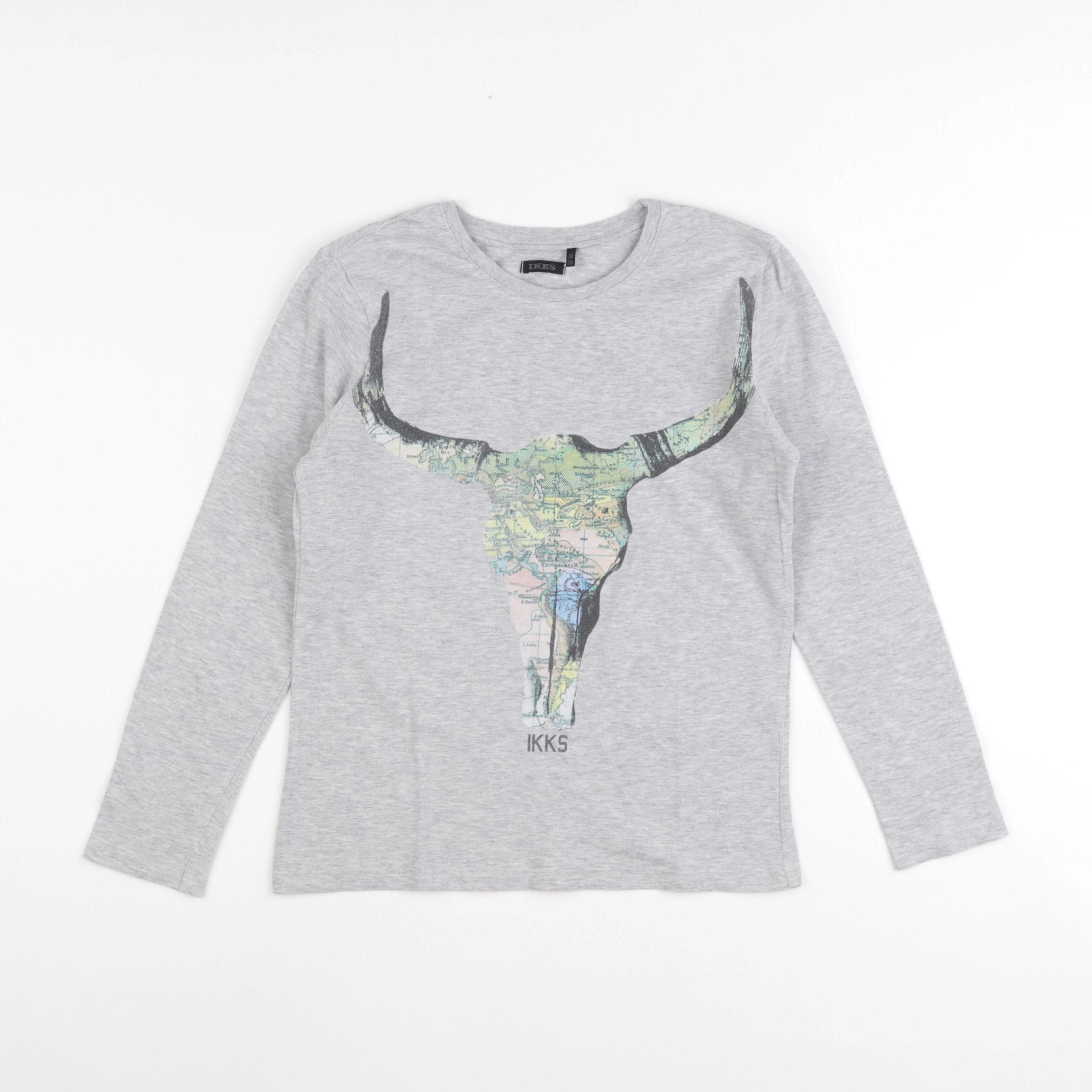 IKKS - tee-shirt gris - 8 ans