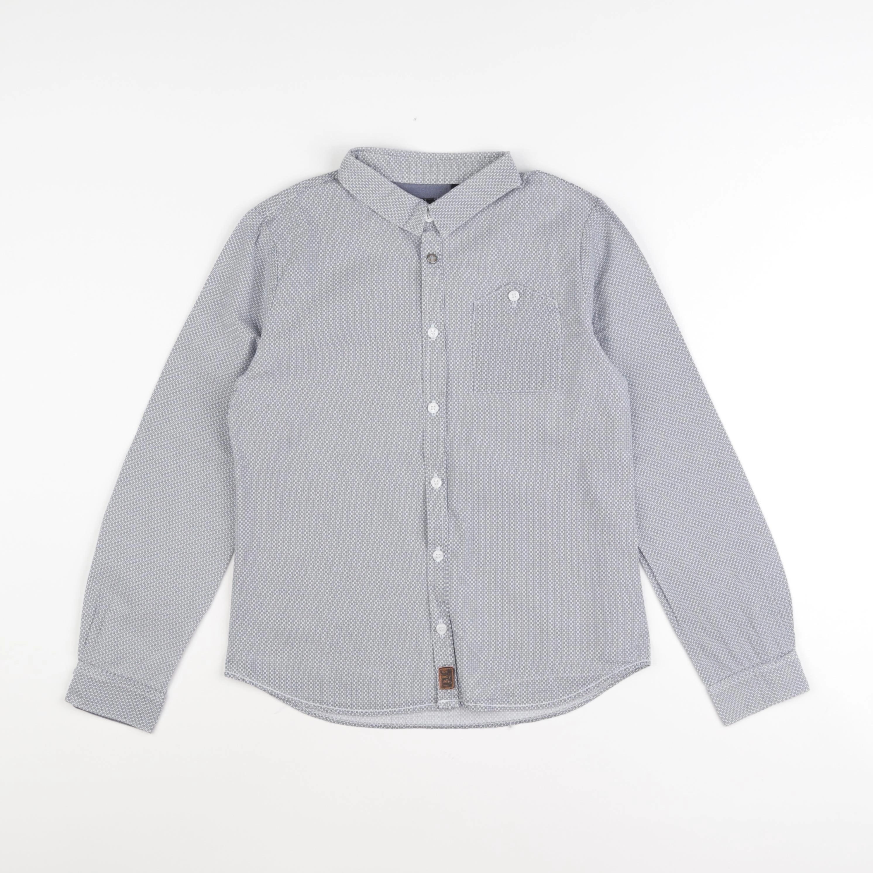 IKKS - chemise bleu, blanc - 10 ans
