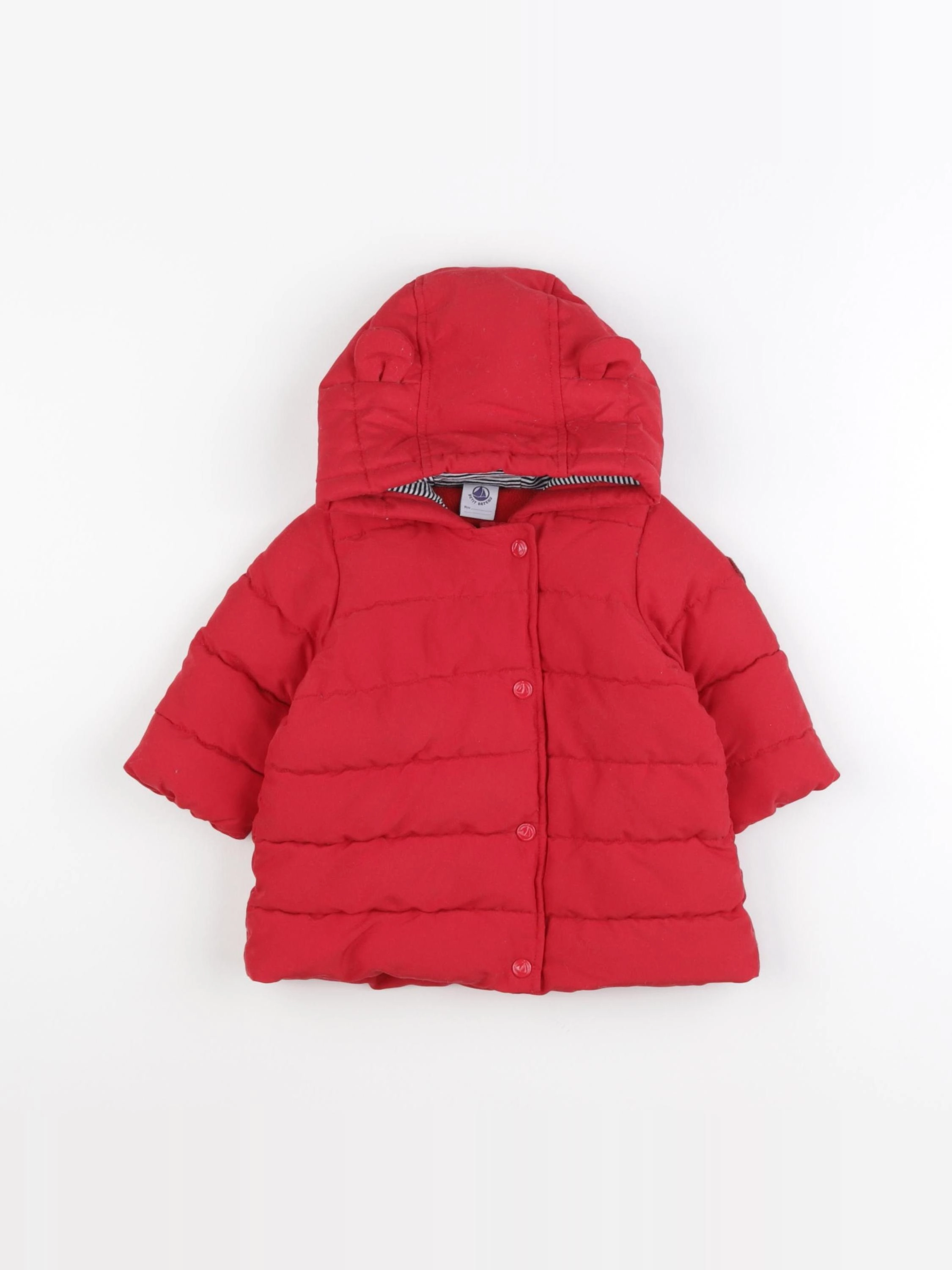 Petit Bateau - doudoune rouge - 6 mois