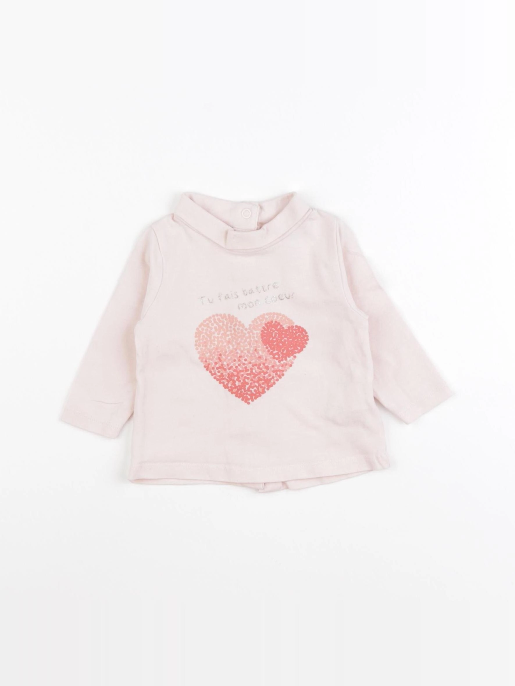 Tape à l'oeil - sous-pull rose - 3 mois
