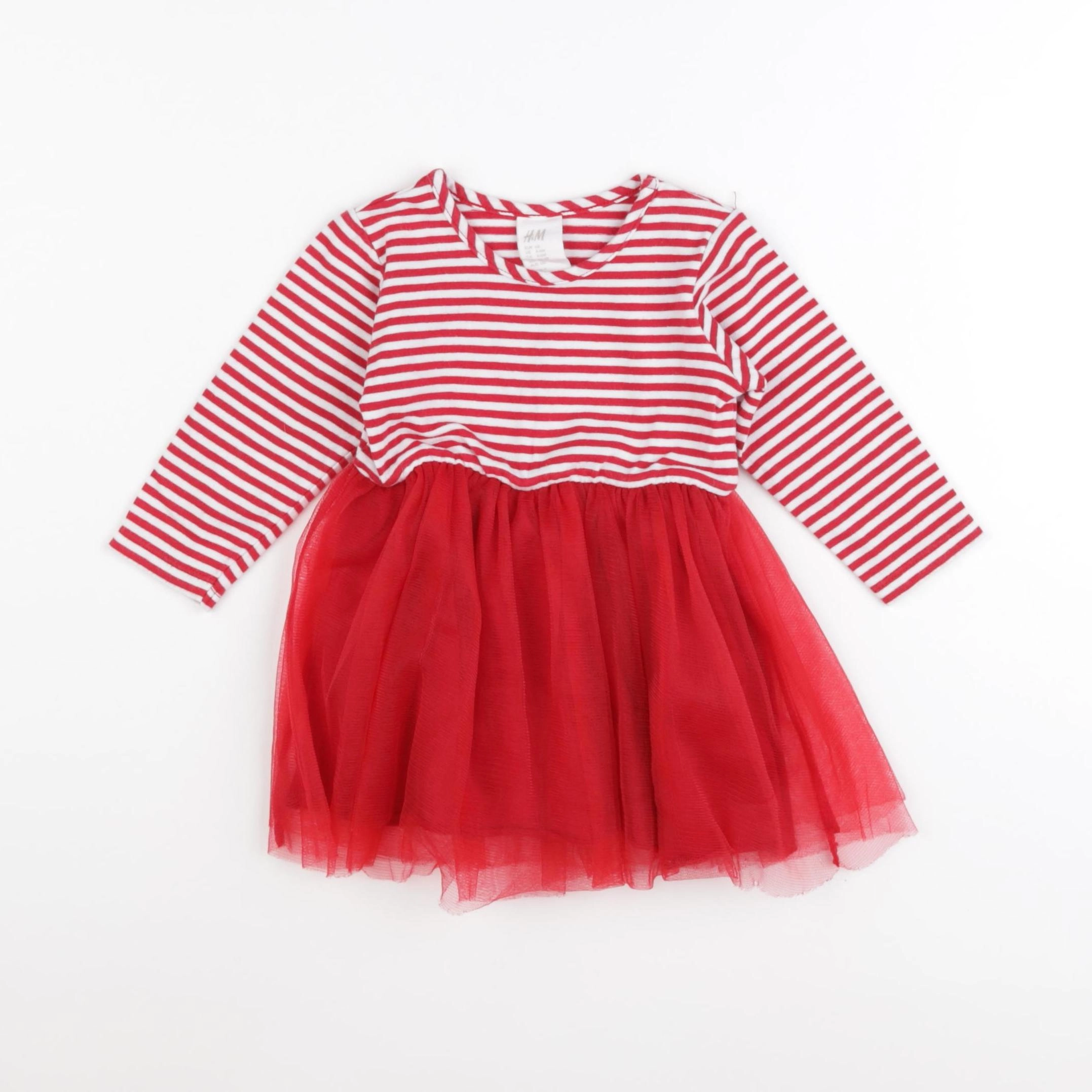 H&M - robe rouge - 3/6 mois