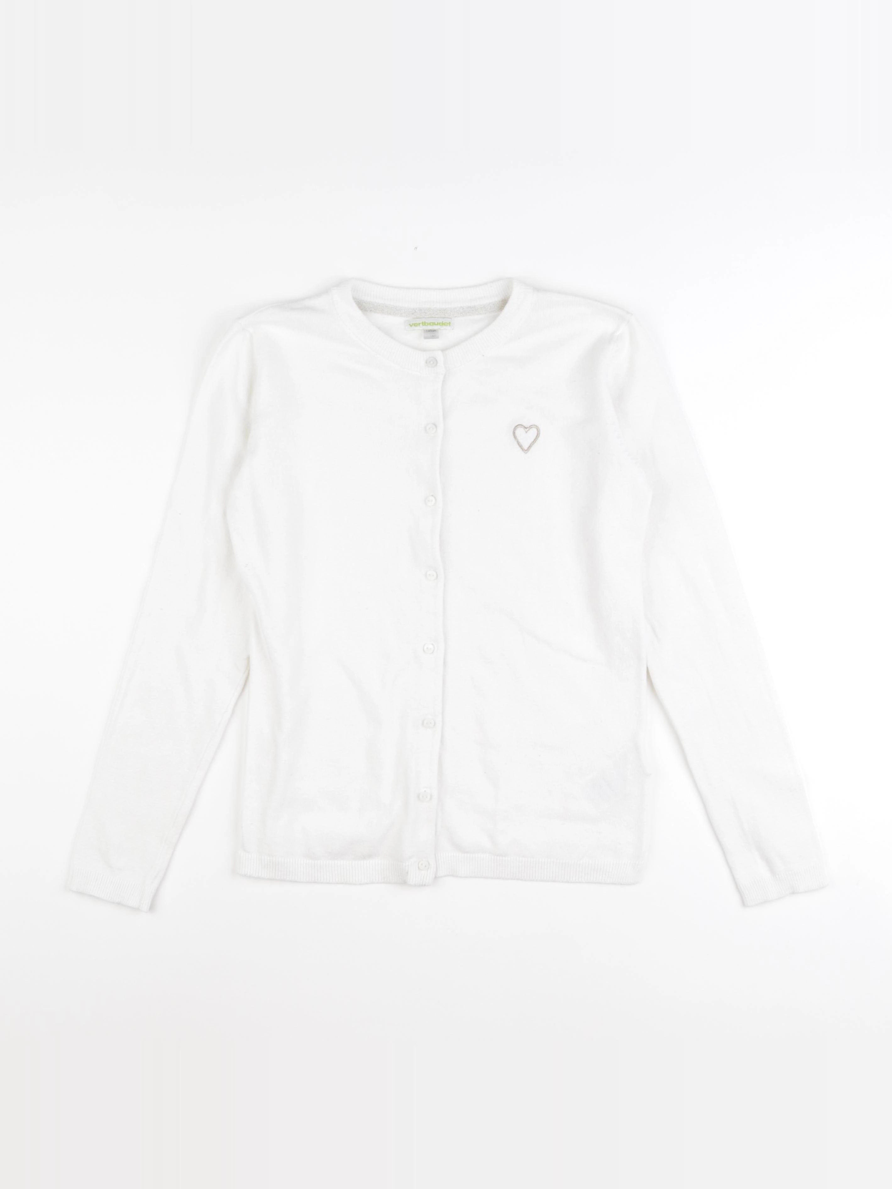 Vertbaudet - gilet blanc - 10 ans