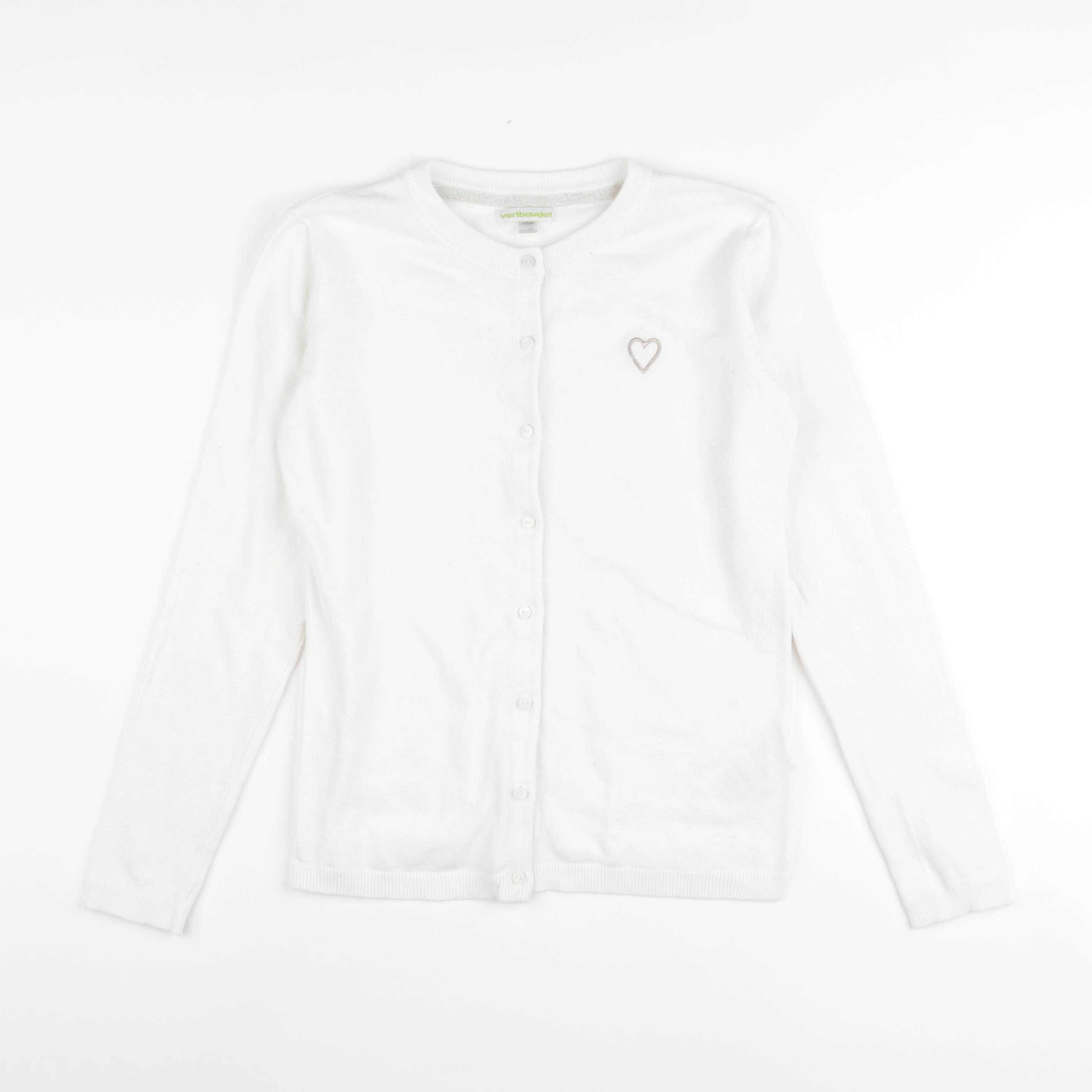 Vertbaudet - gilet blanc - 10 ans