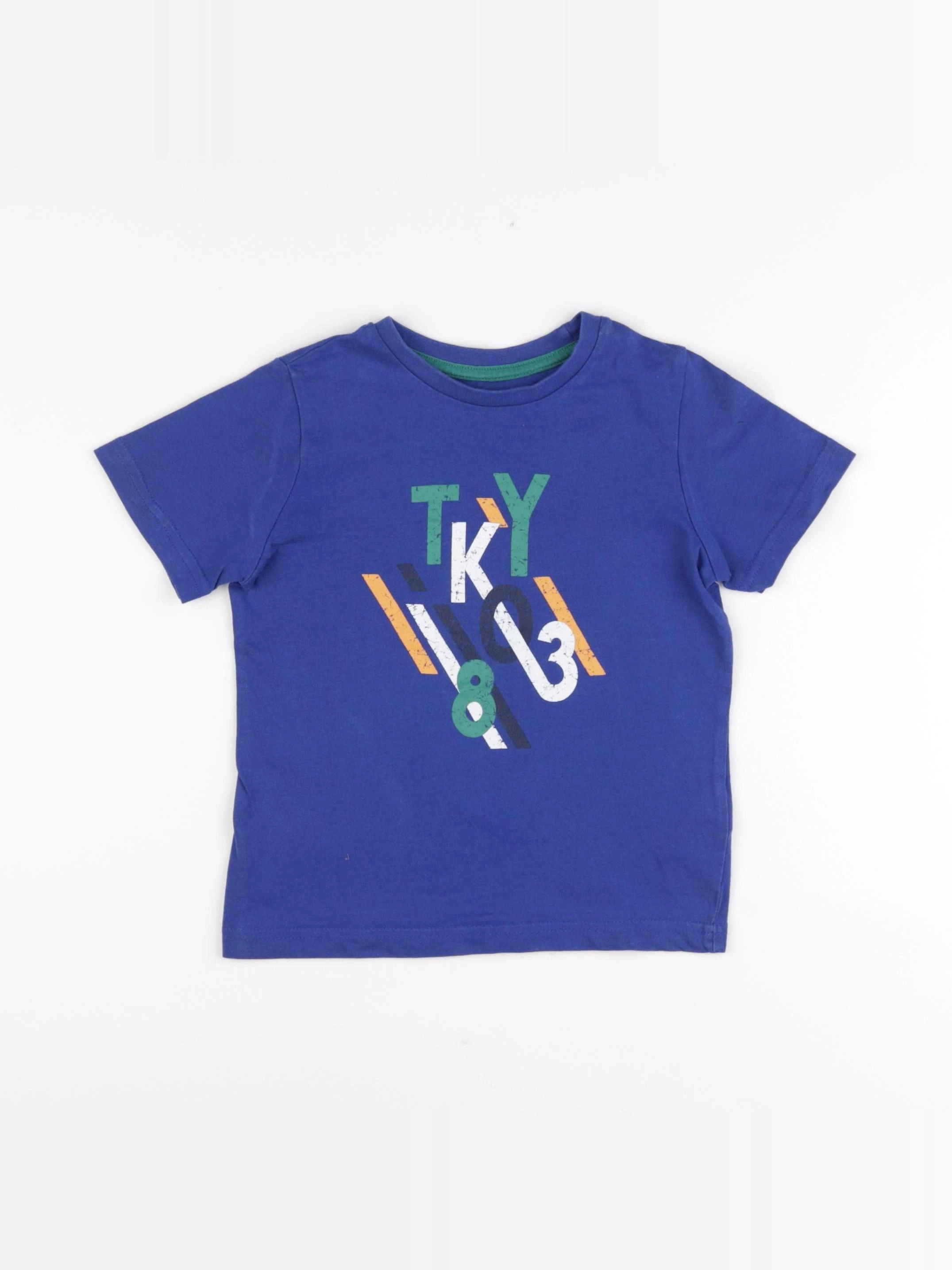 Vertbaudet - tee-shirt bleu - 4 ans