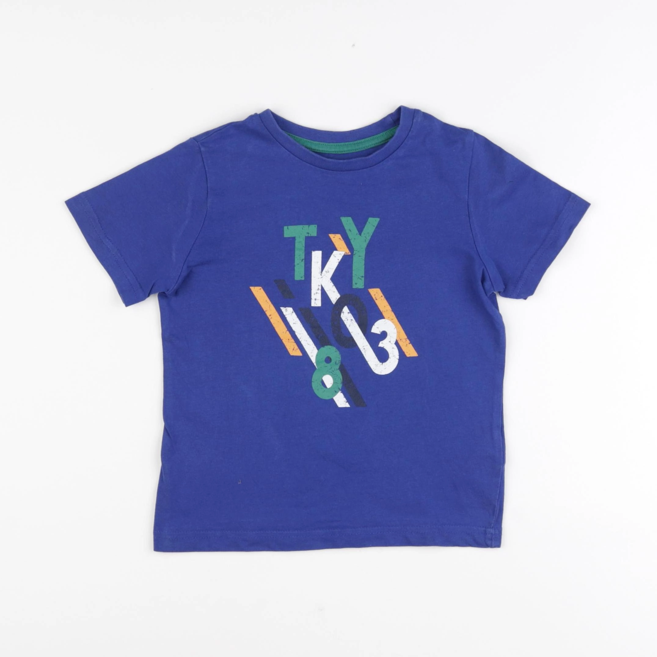 Vertbaudet - tee-shirt bleu - 4 ans