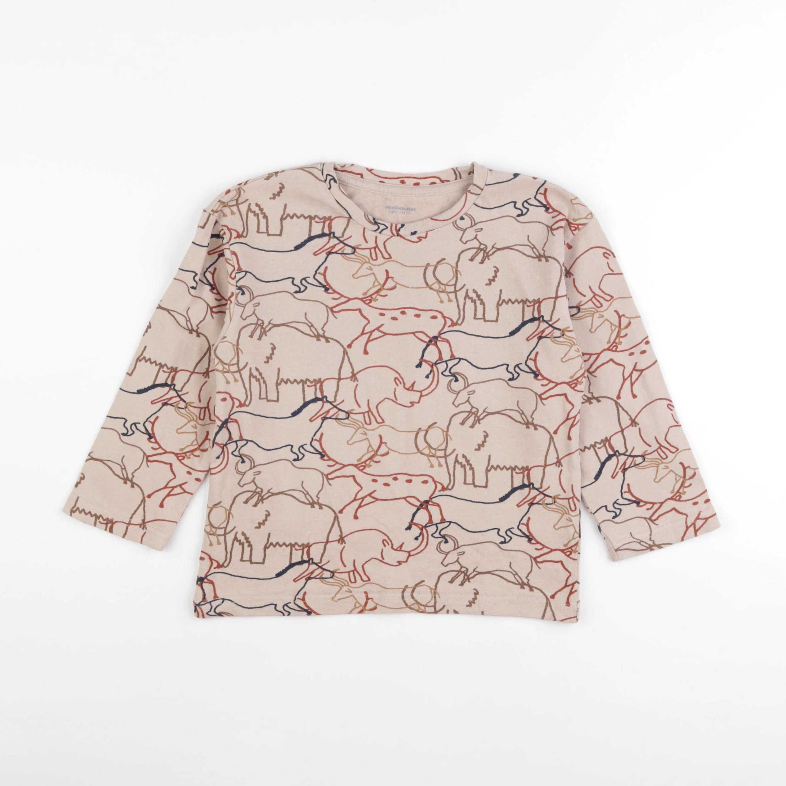 Vertbaudet - sweat marron - 6 ans