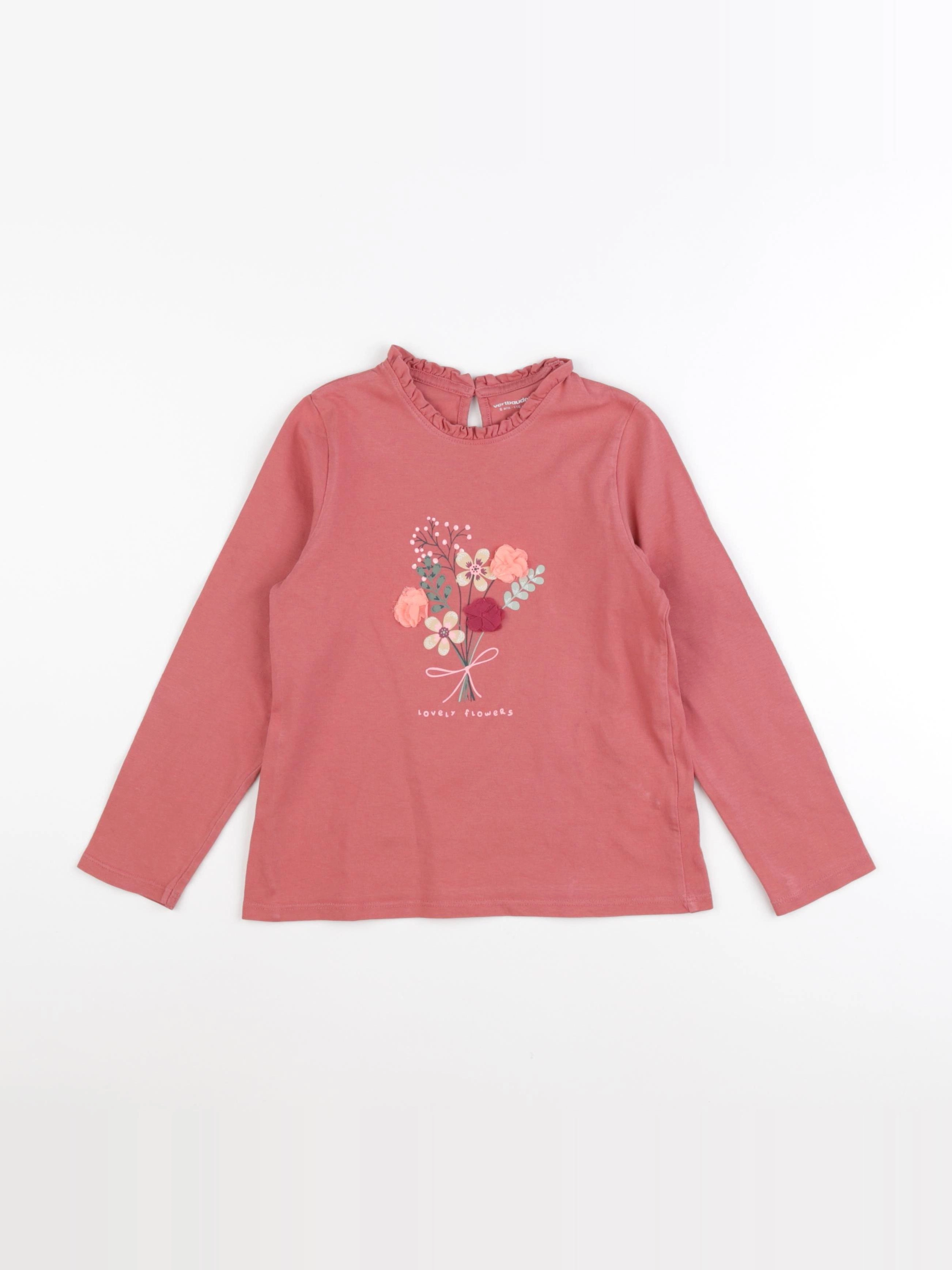 Vertbaudet - tee-shirt rose - 6 ans