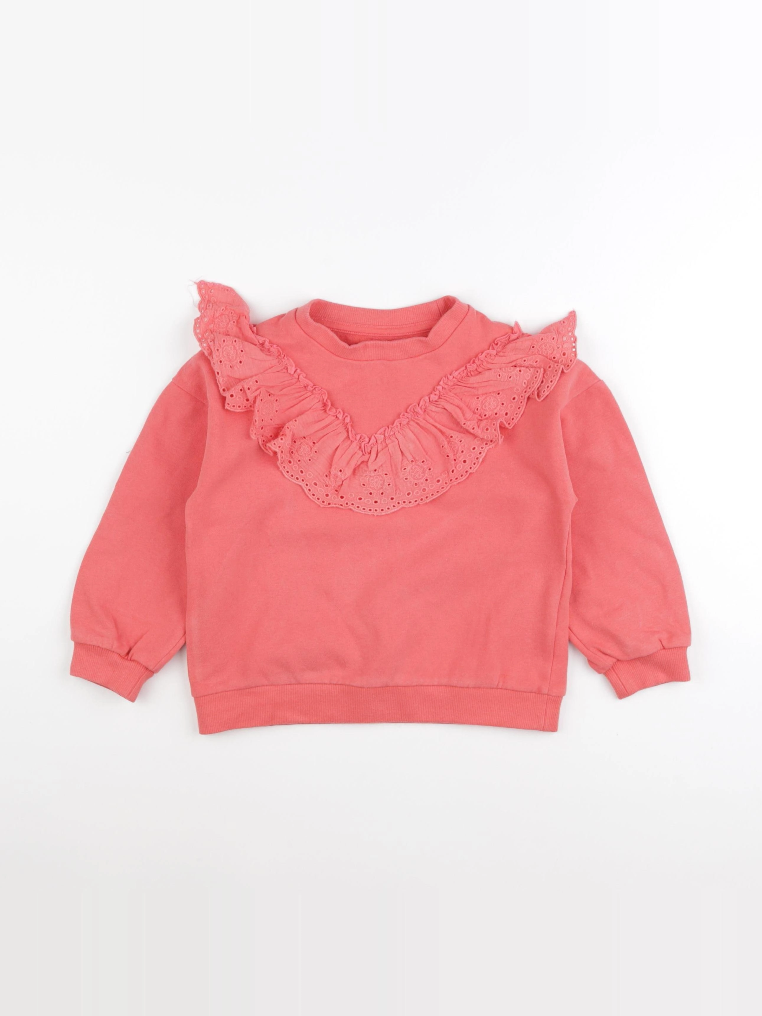 Vertbaudet - sweat rose - 6 ans