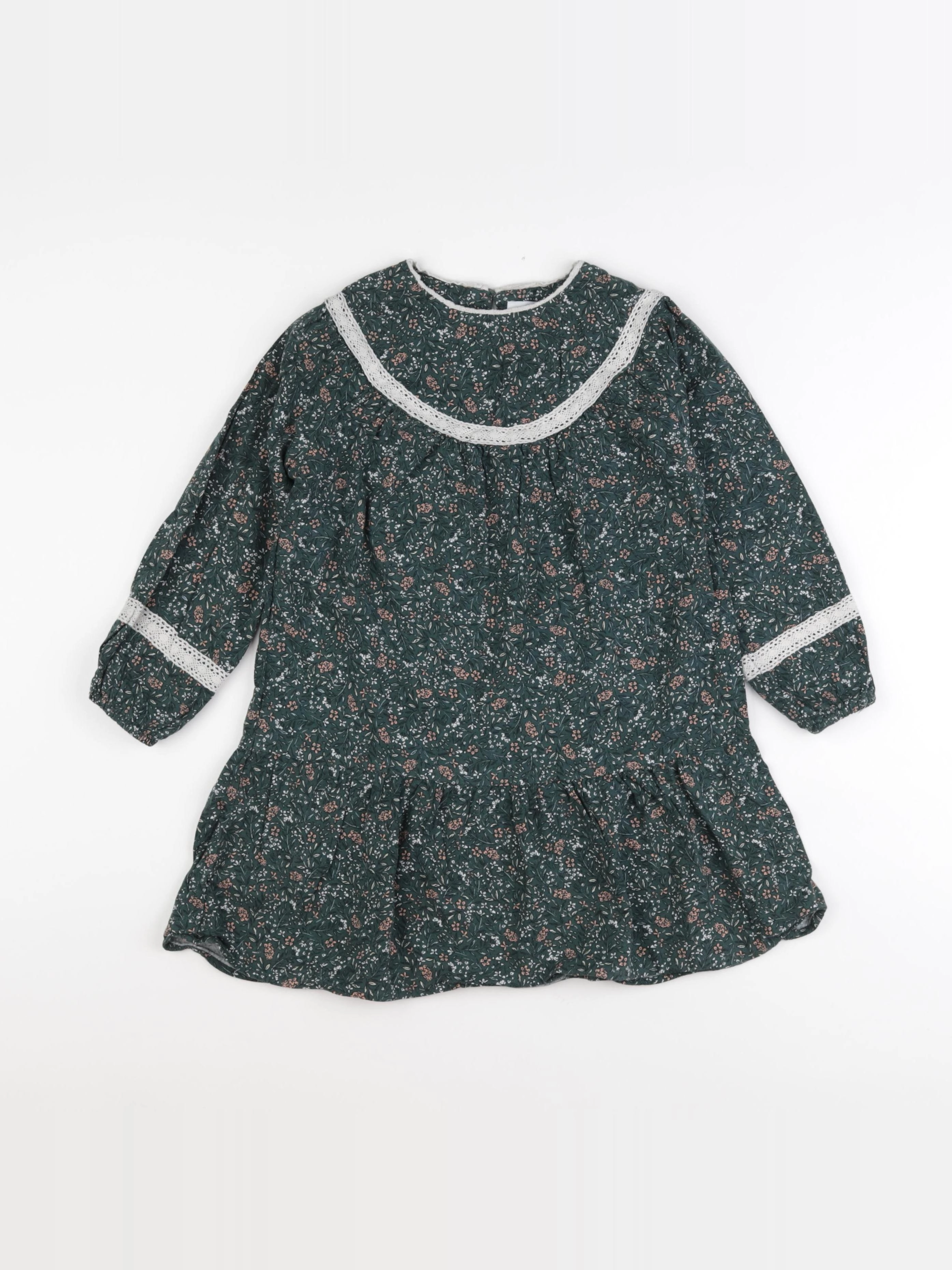 Vertbaudet - robe vert - 6 ans