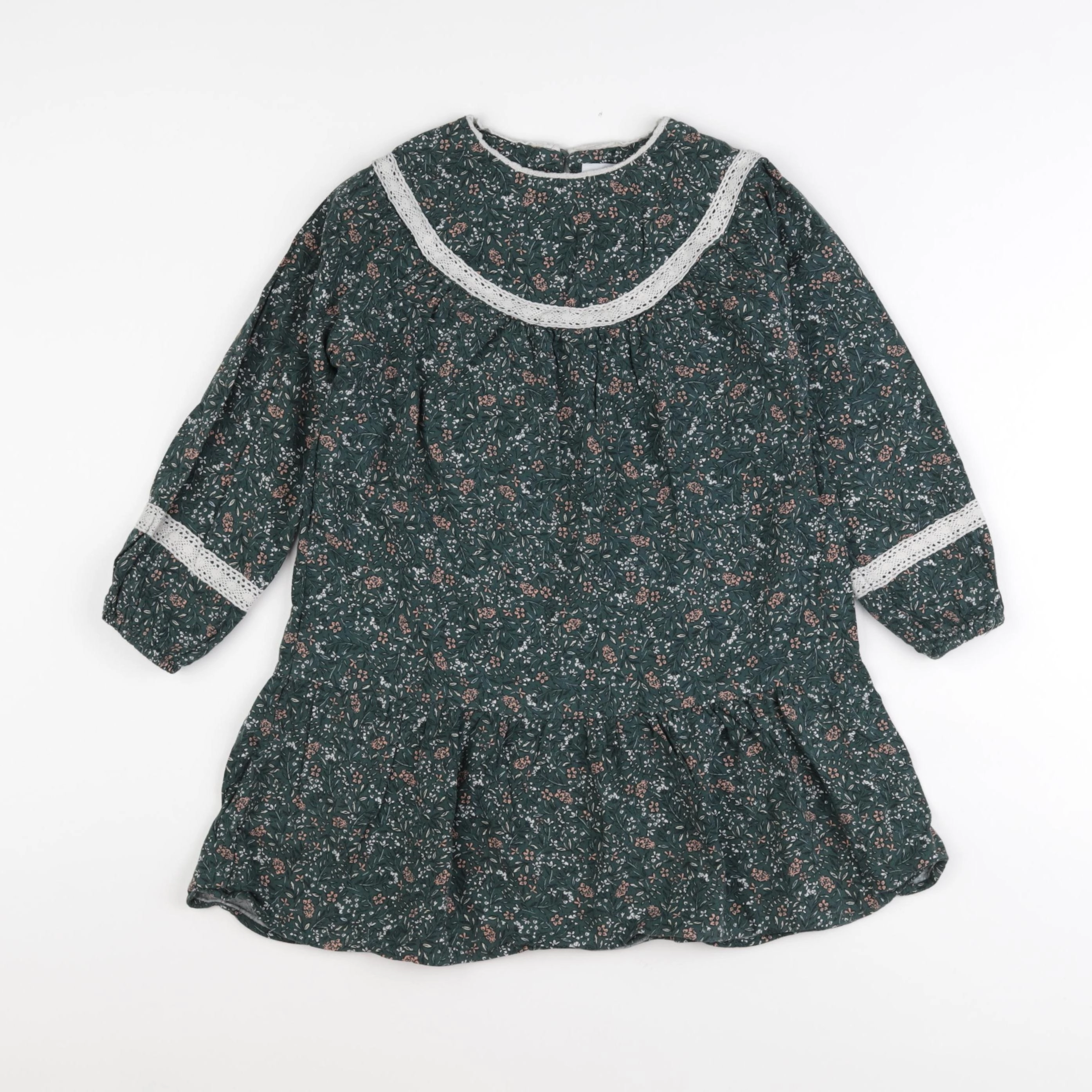 Vertbaudet - robe vert - 6 ans