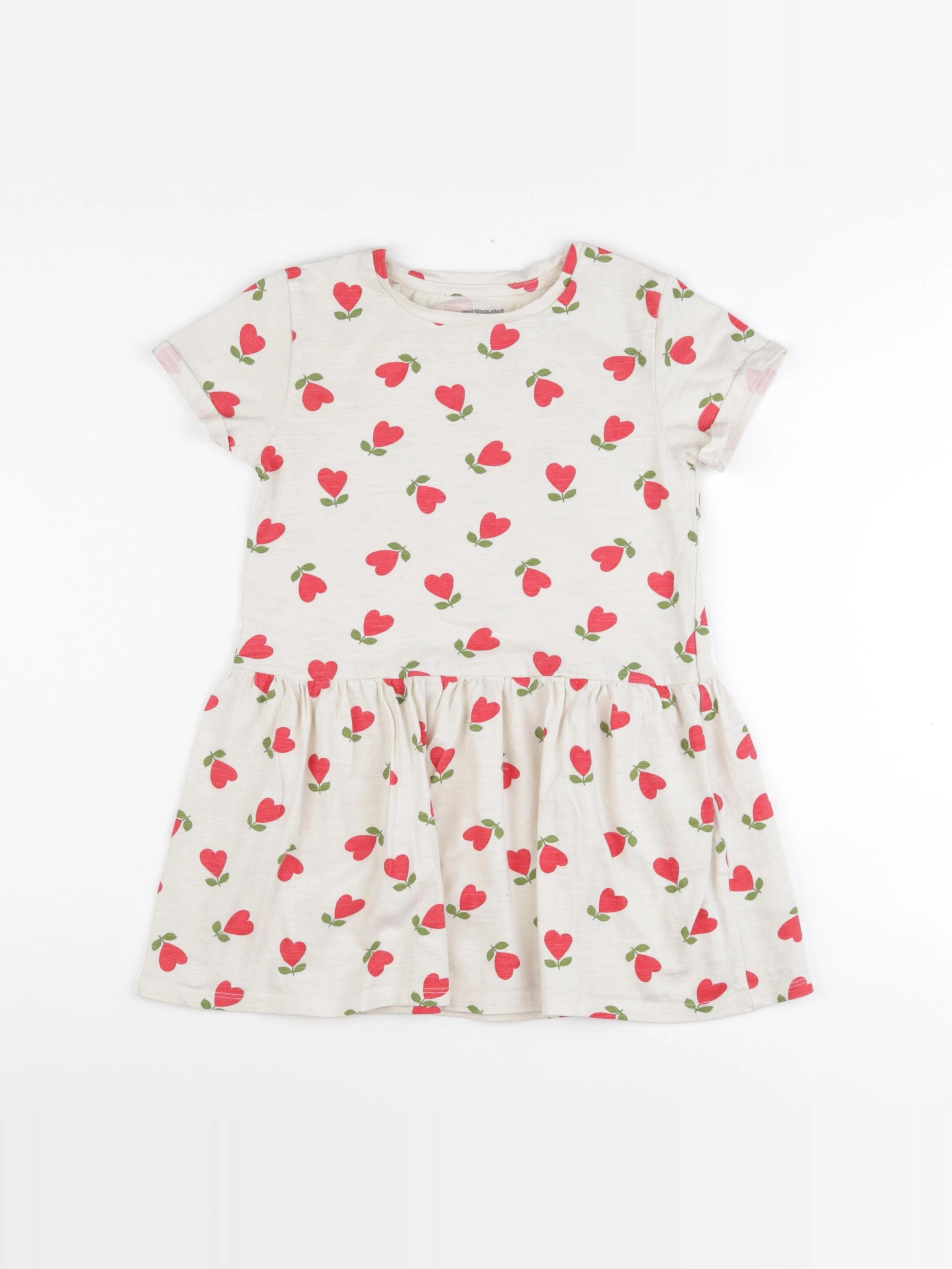 Vertbaudet - robe beige - 6 ans