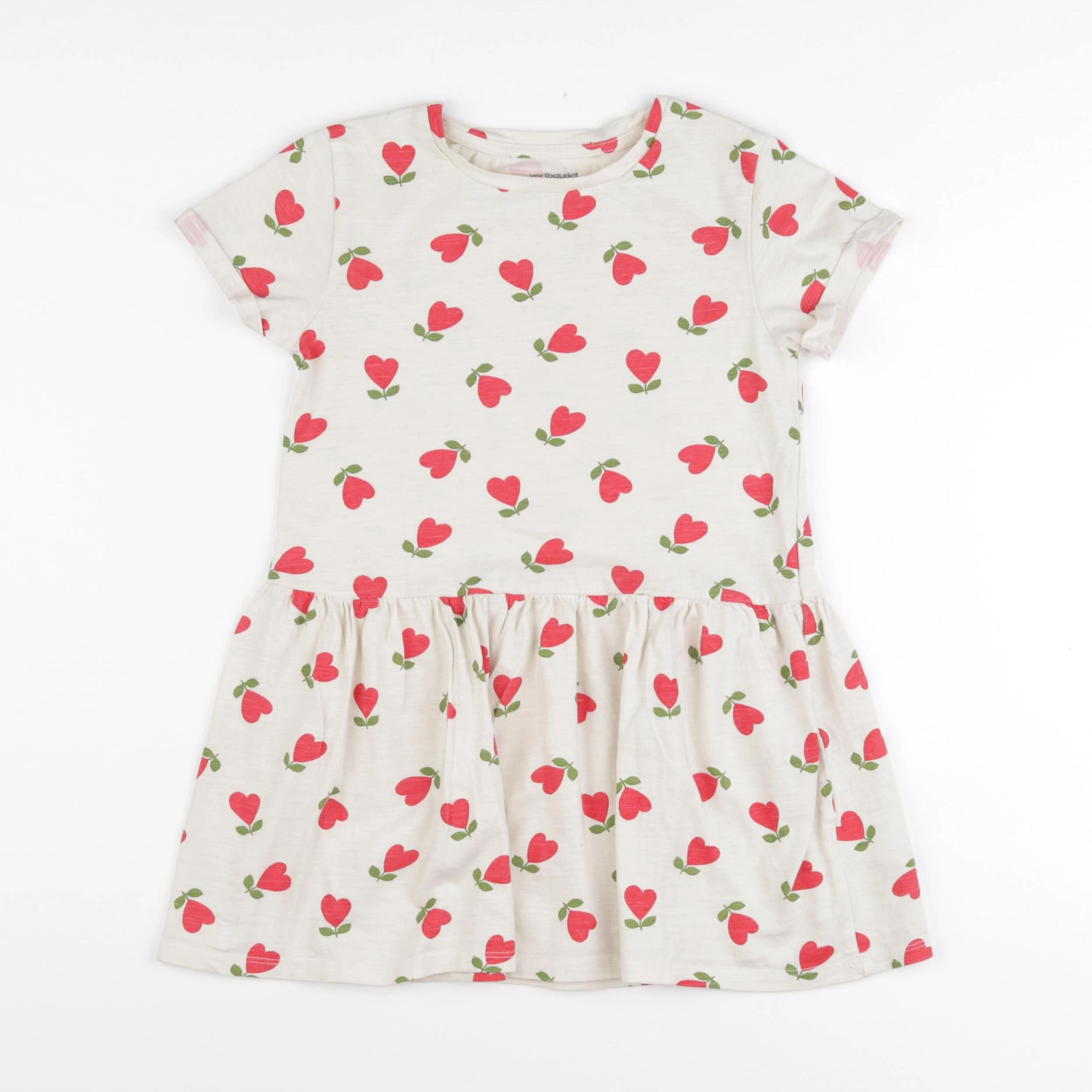 Vertbaudet - robe beige - 6 ans