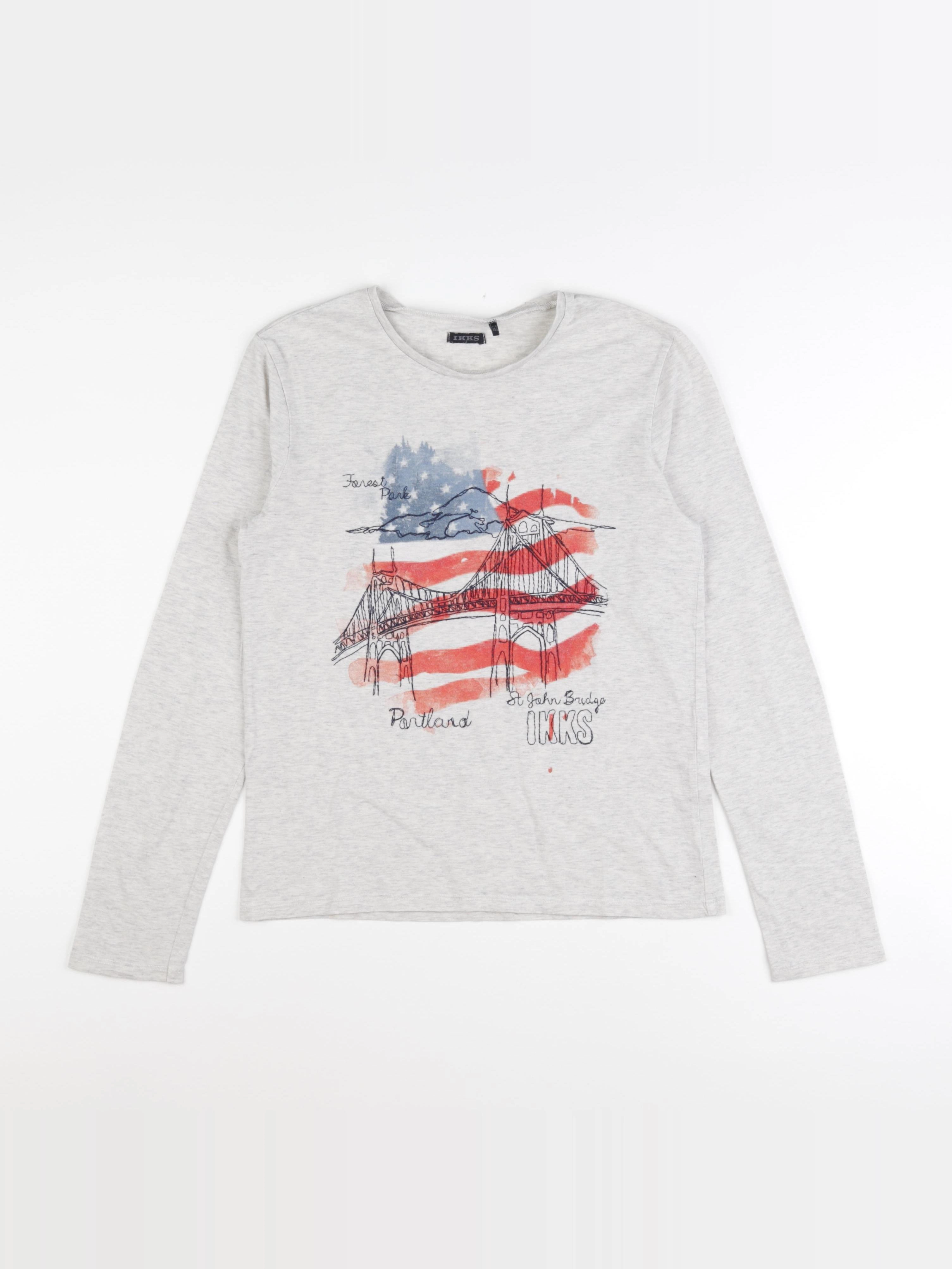 IKKS - tee-shirt gris - 12 ans