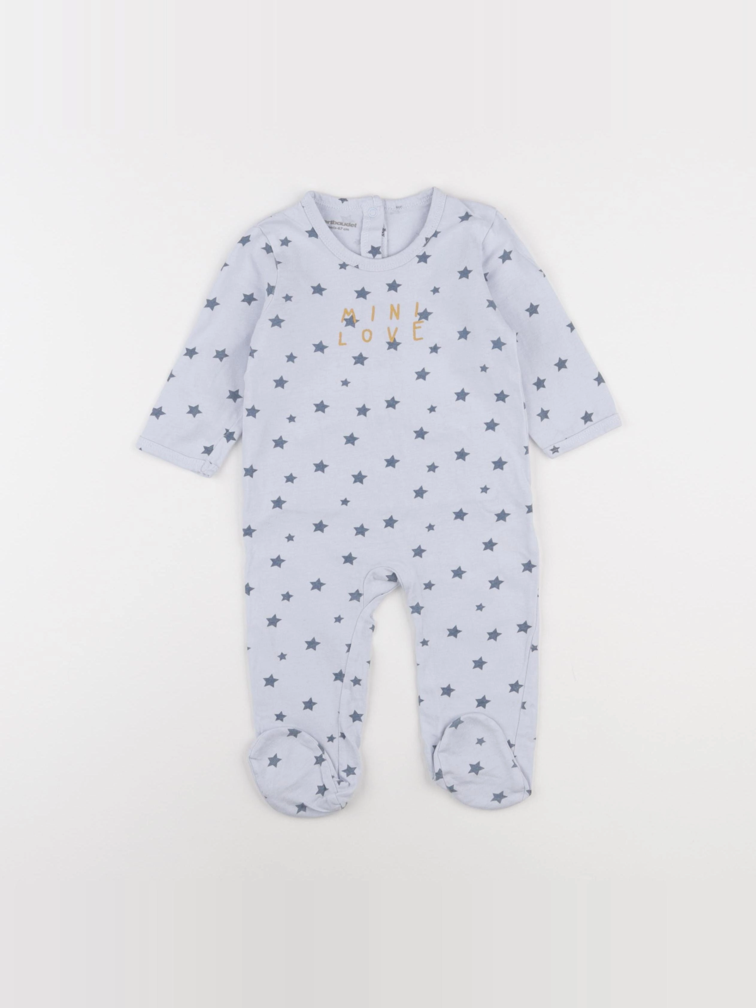 Vertbaudet - pyjama coton bleu - 6 mois