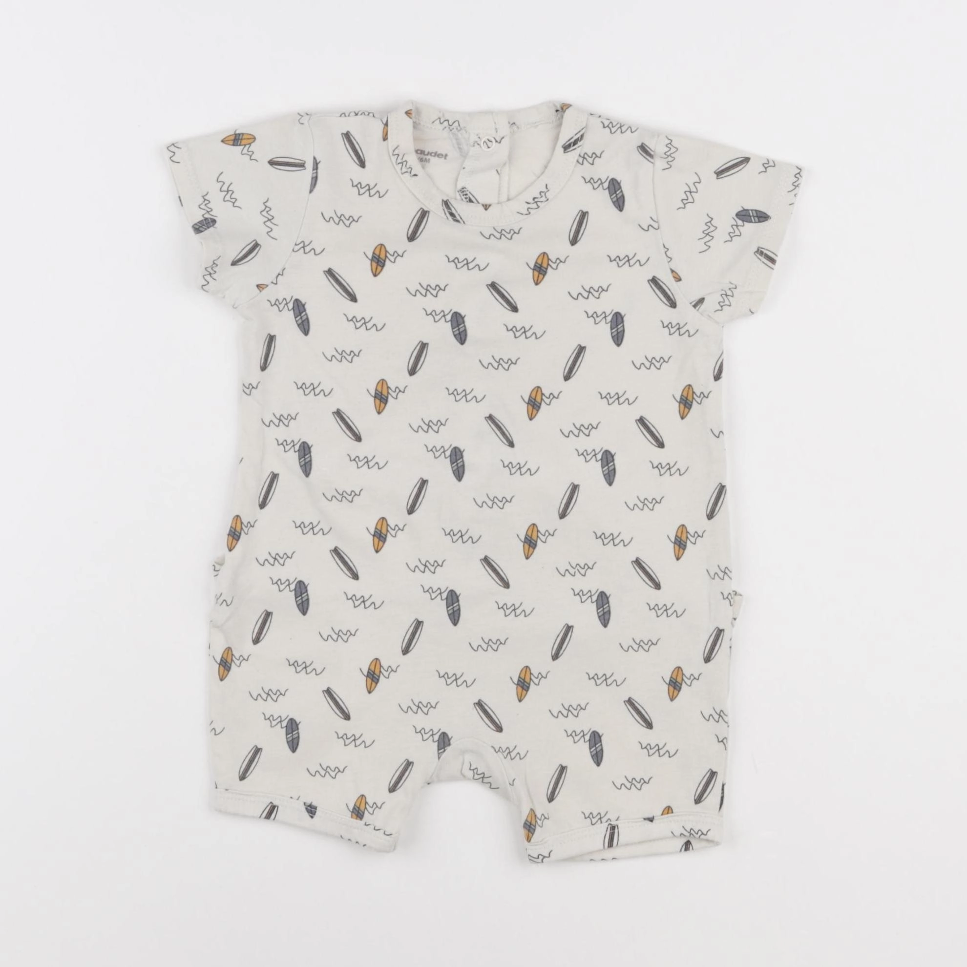 Vertbaudet - pyjama coton beige - 6 mois