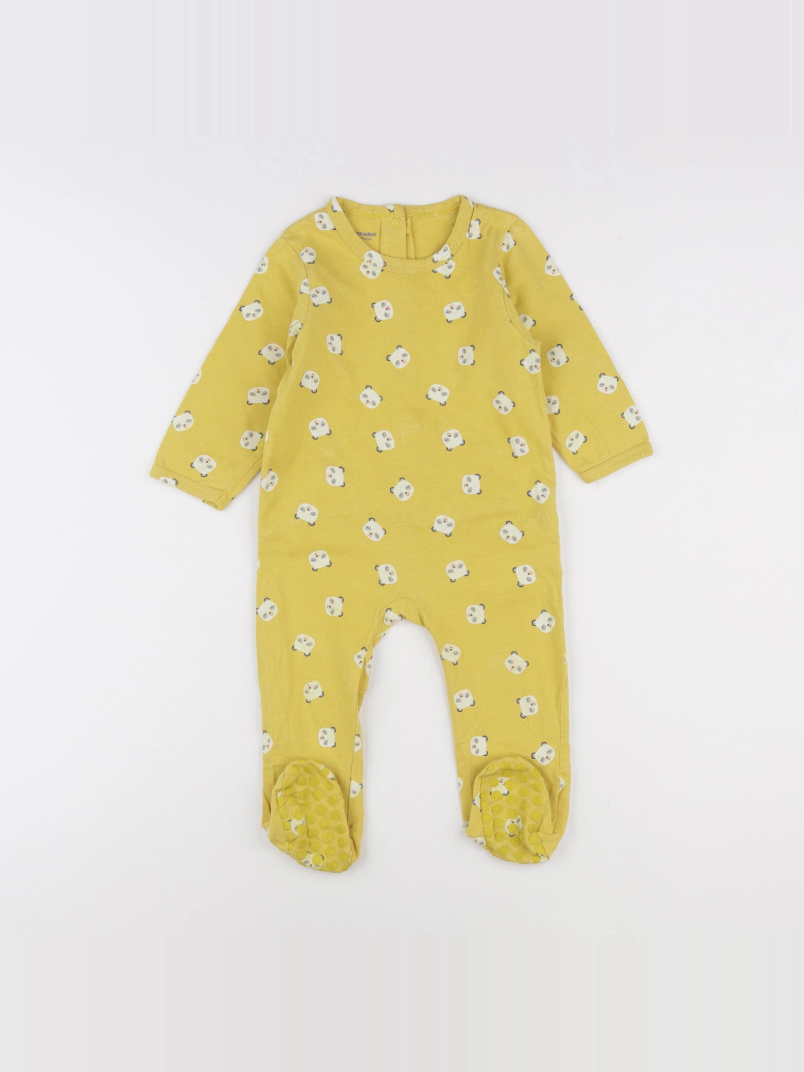 Vertbaudet - pyjama coton jaune - 12 mois