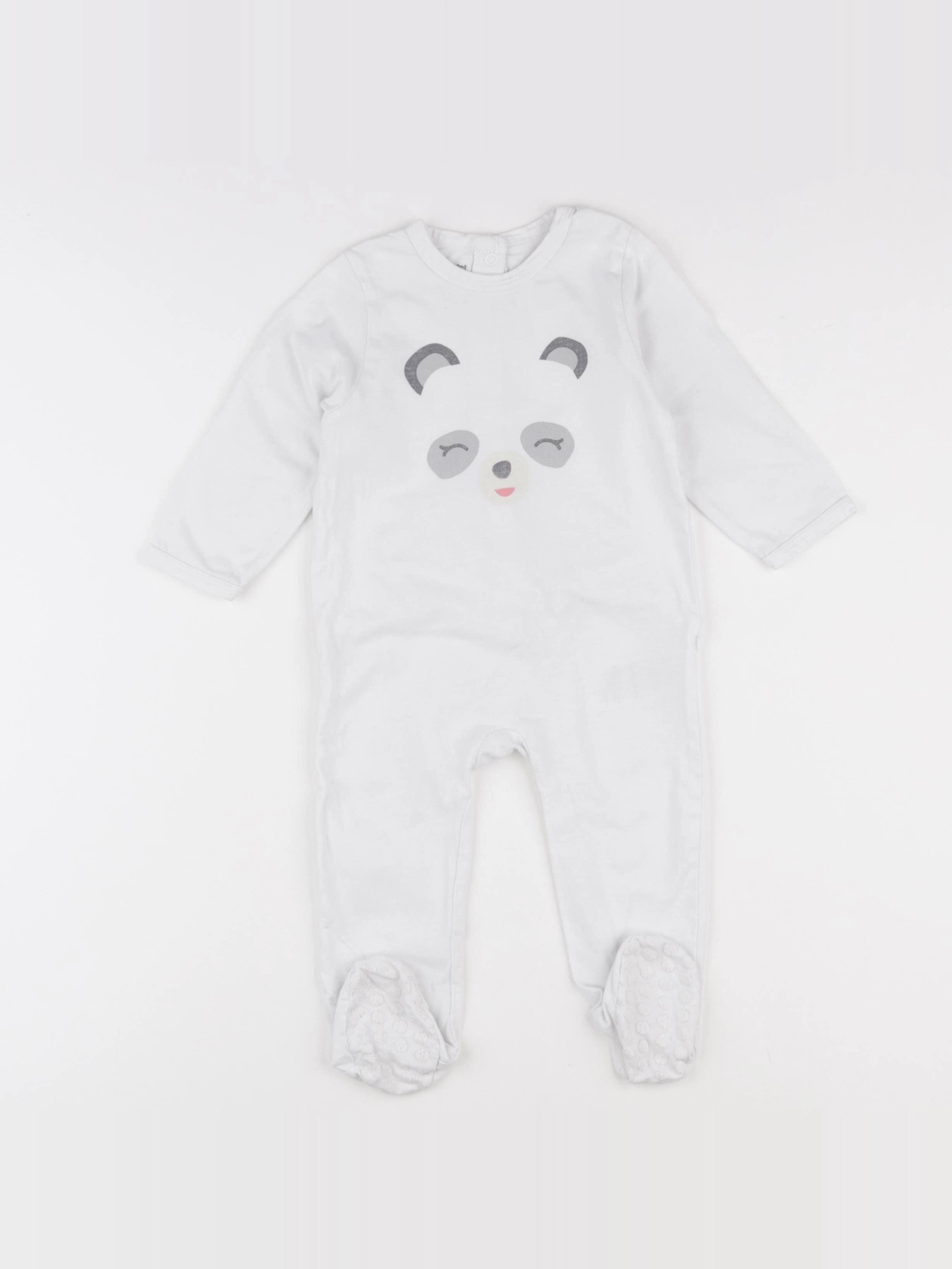 Vertbaudet - pyjama coton blanc - 12 mois