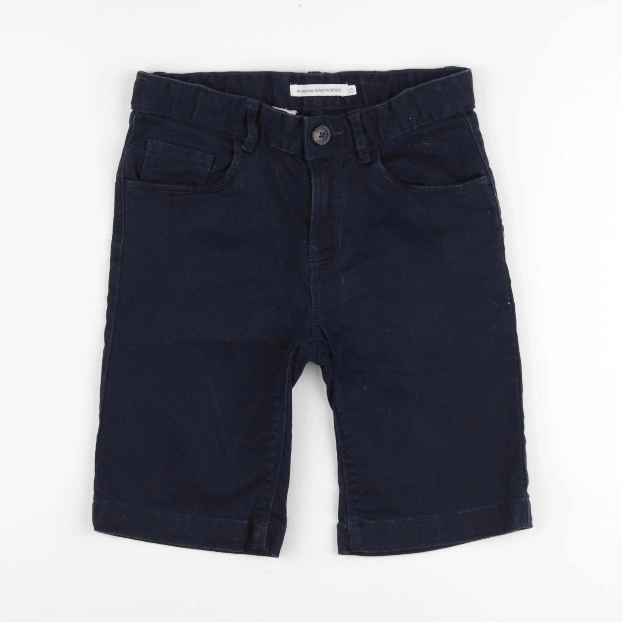 Monoprix - short bleu - 10 ans