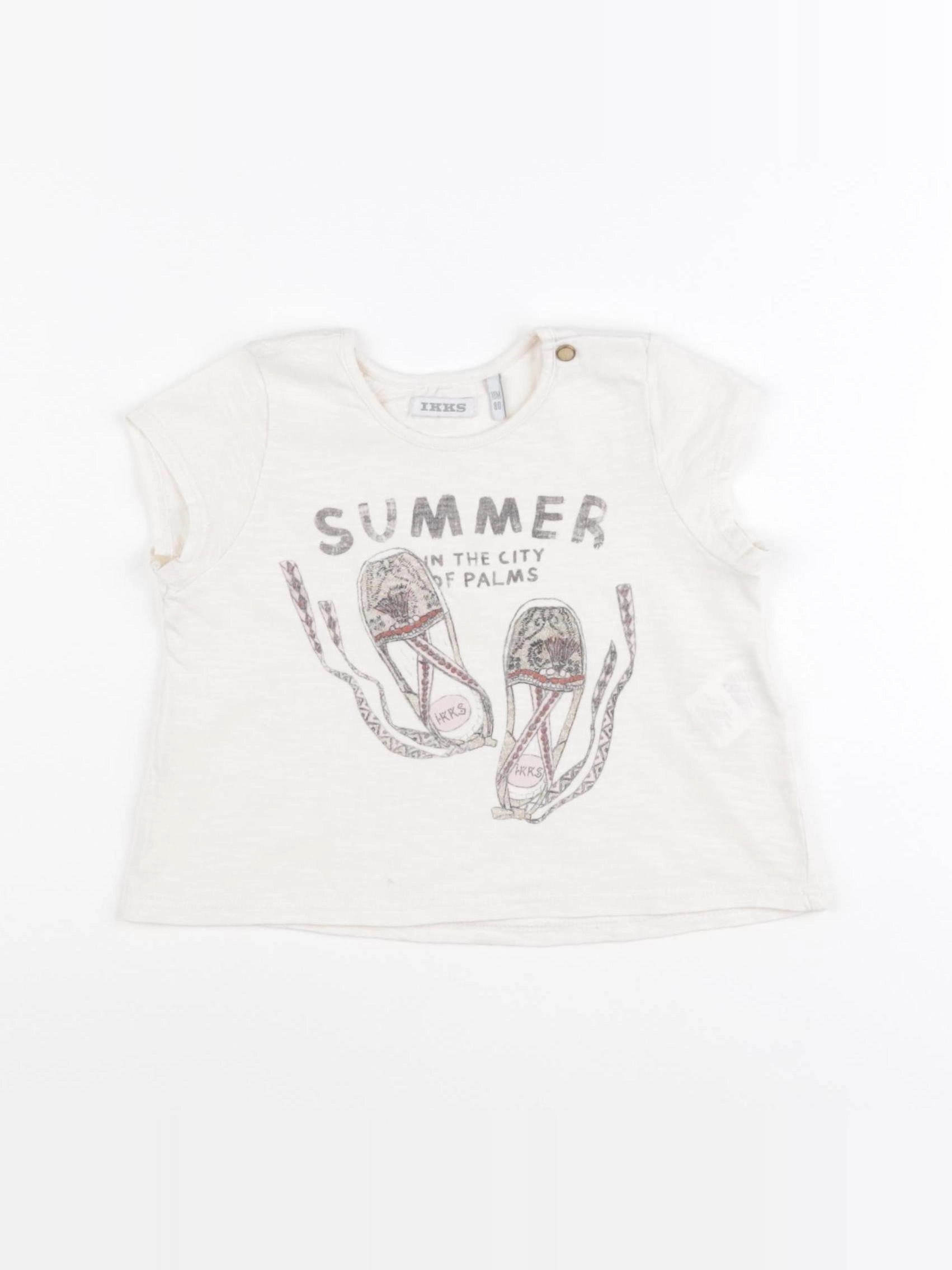 IKKS - tee-shirt beige - 18 mois