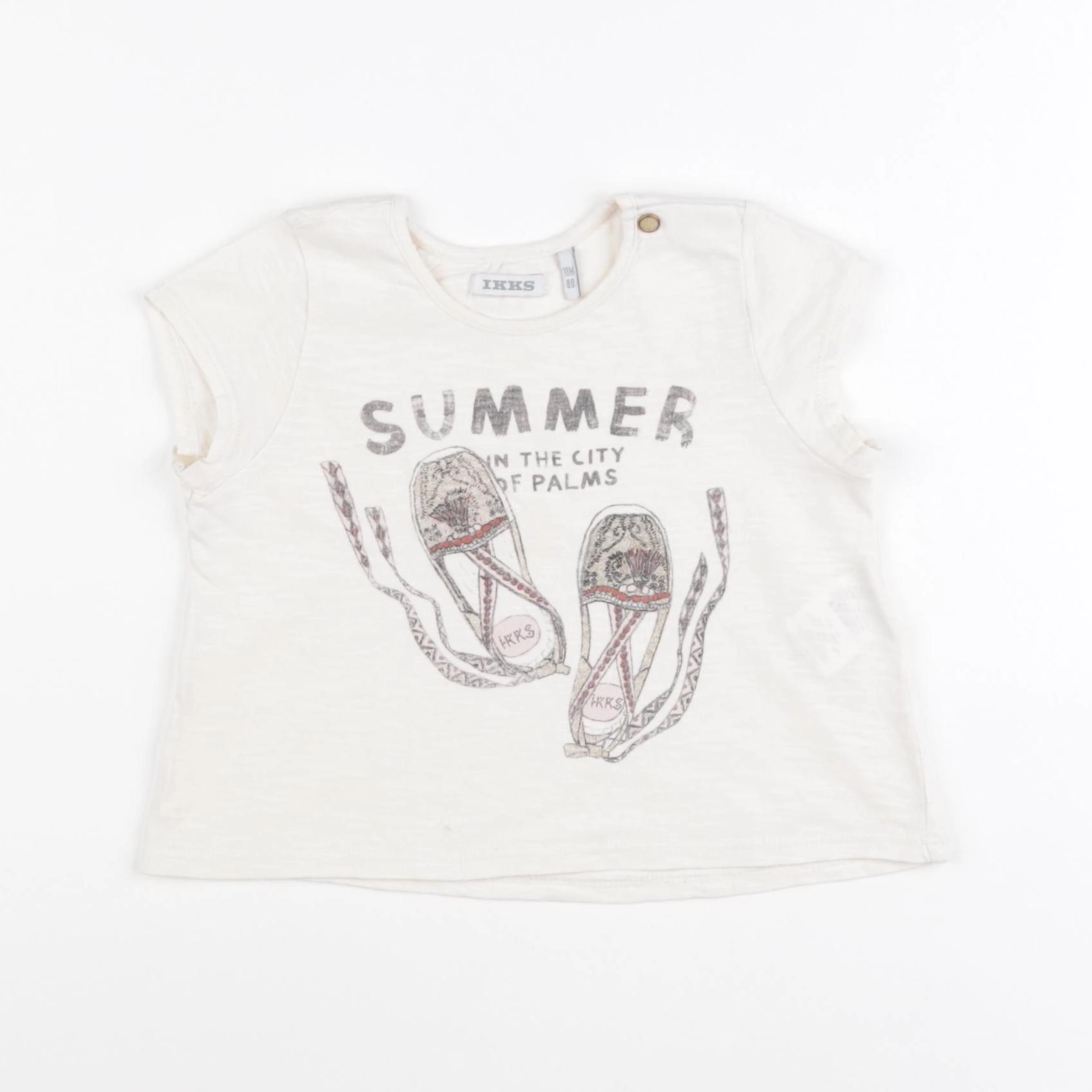 IKKS - tee-shirt beige - 18 mois