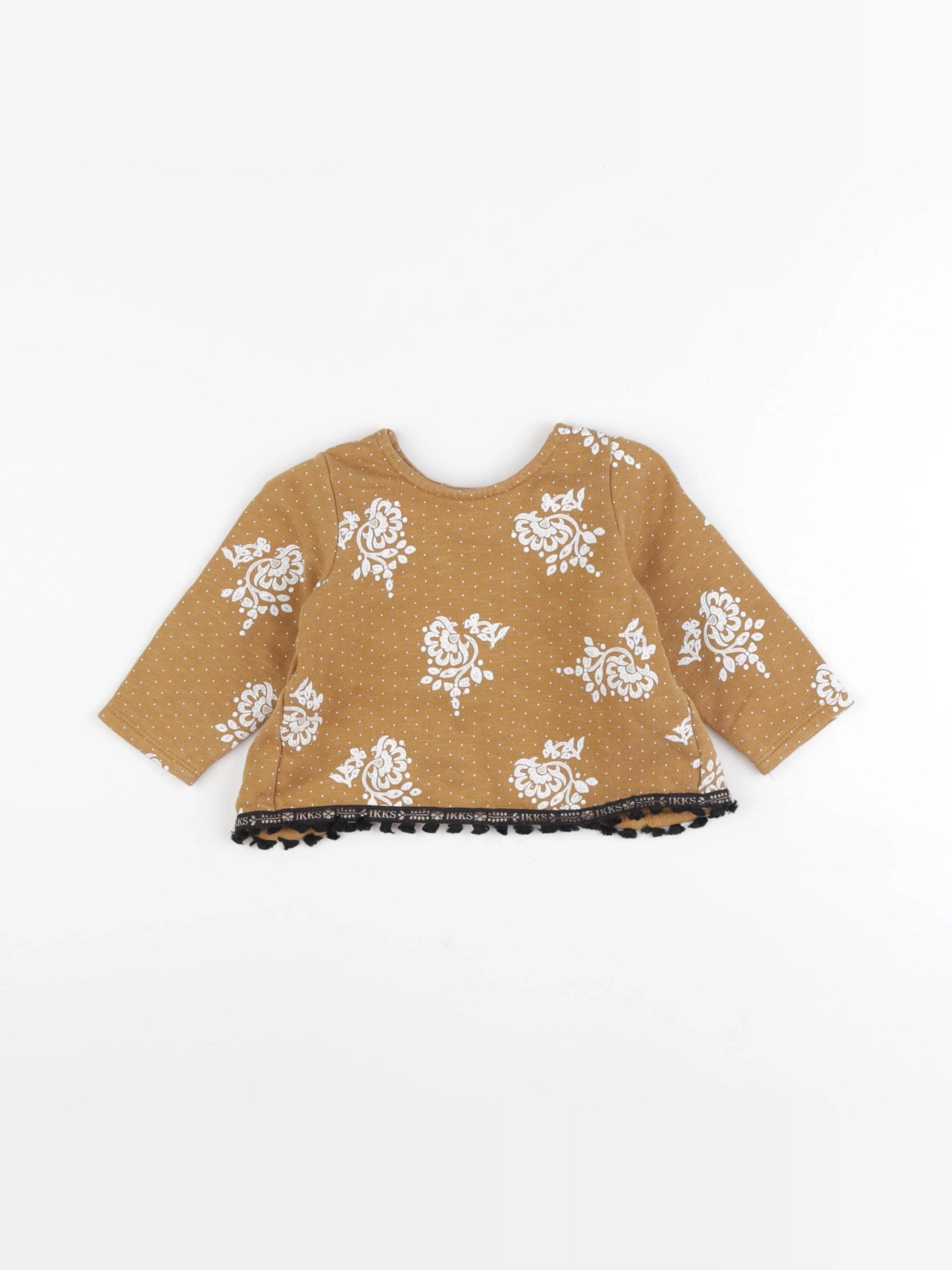 IKKS - sweat marron - 6 mois