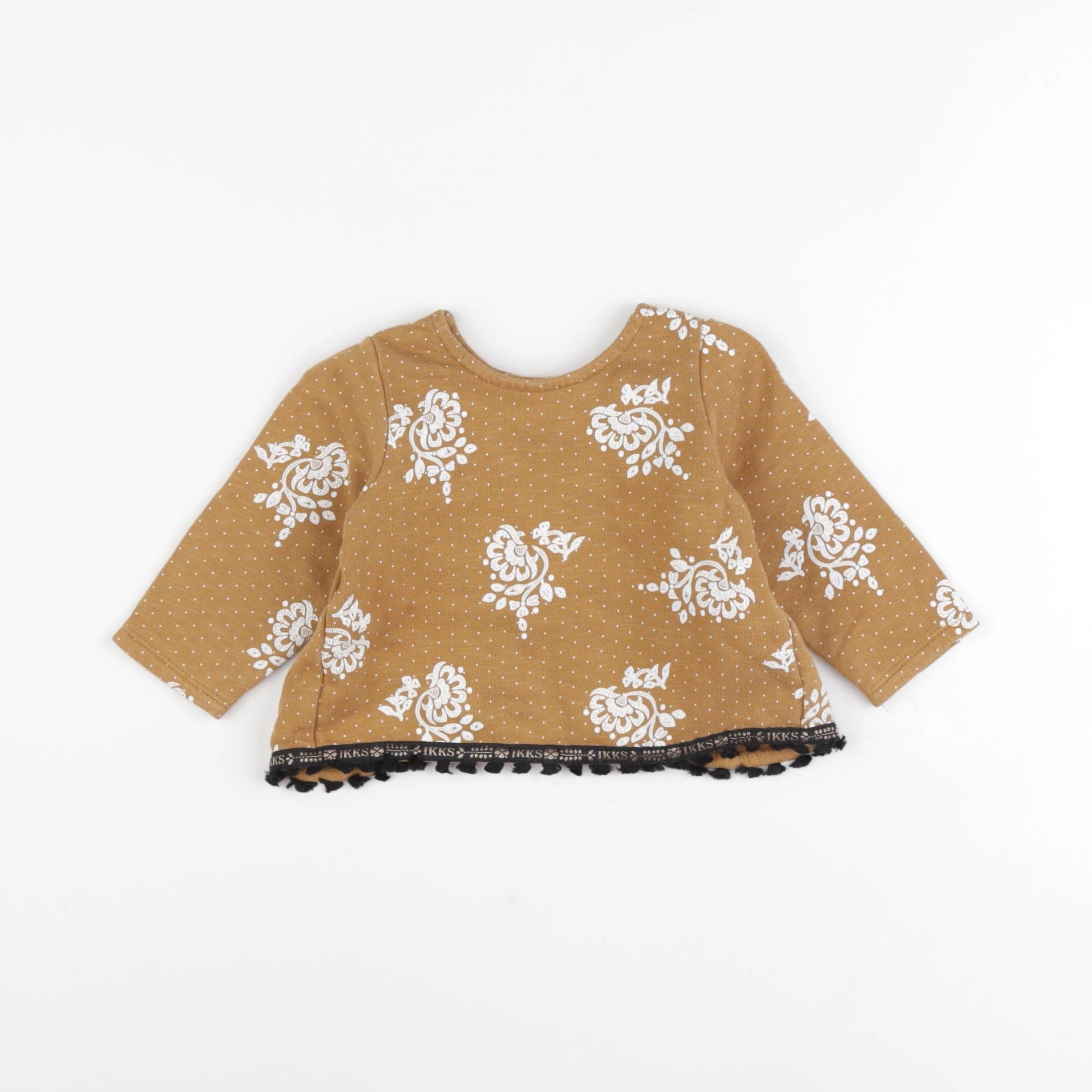 IKKS - sweat marron - 6 mois