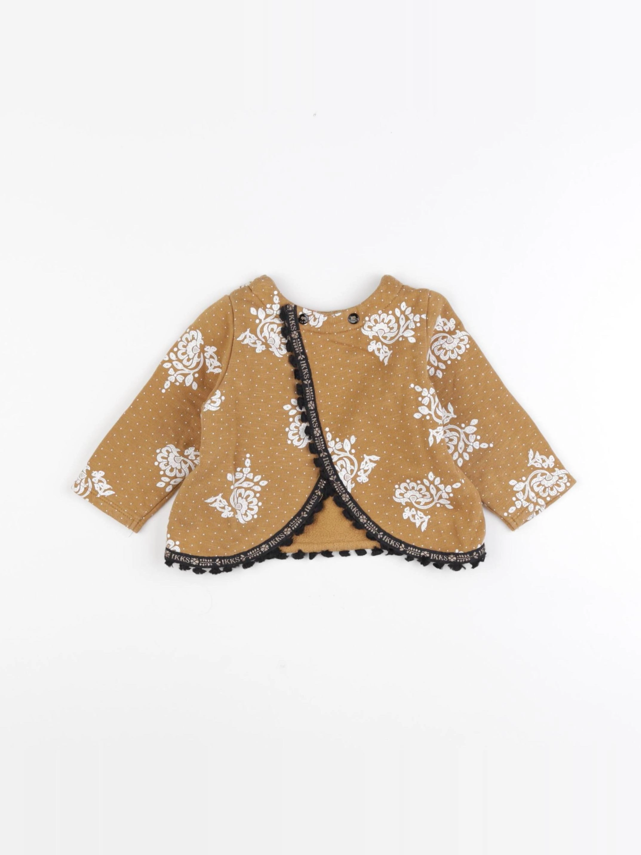 IKKS - sweat marron - 6 mois