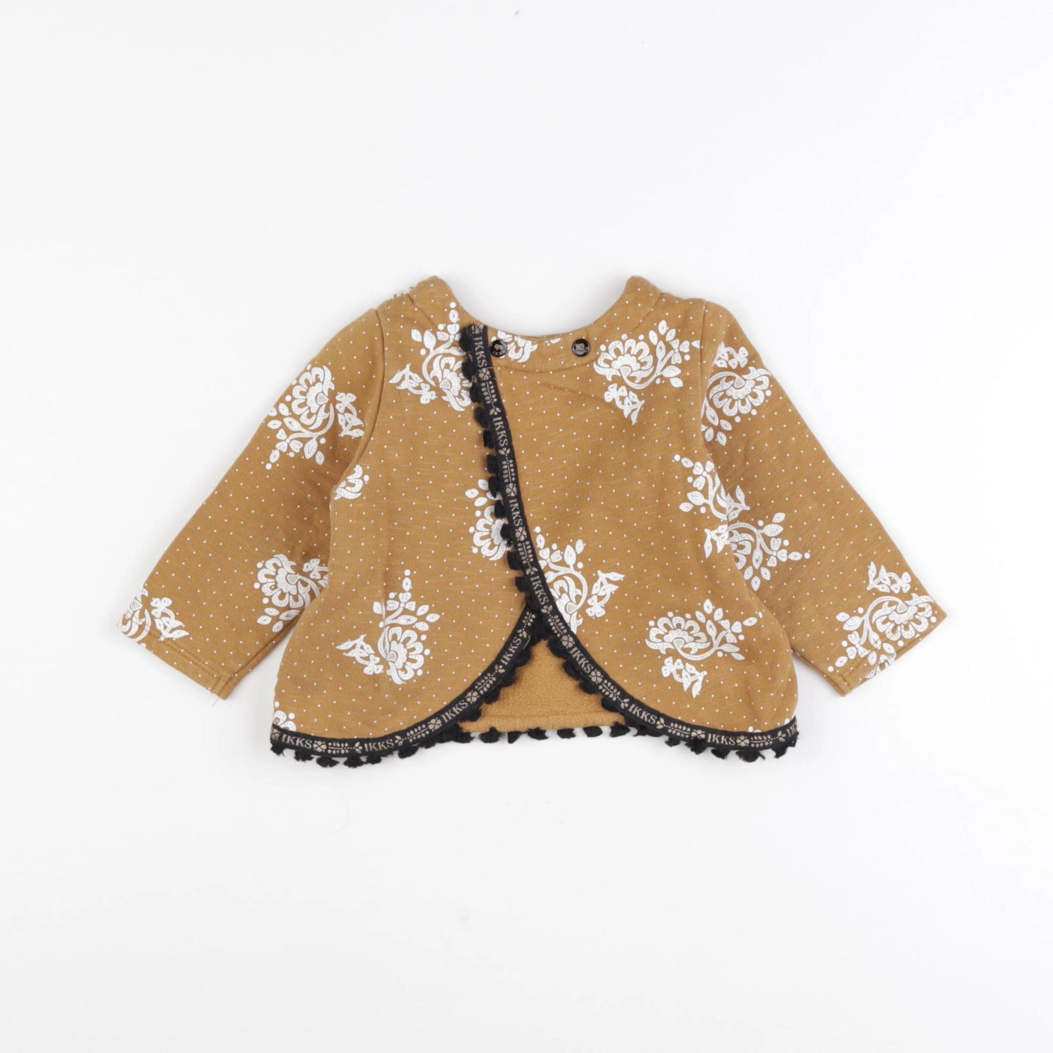 IKKS - sweat marron - 6 mois