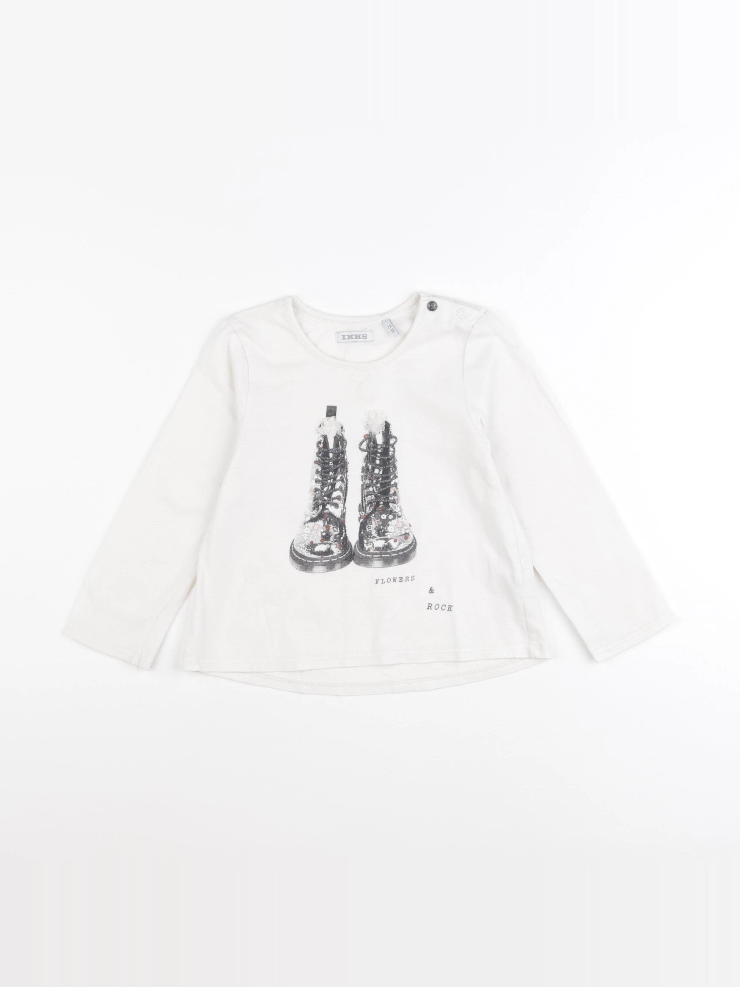 IKKS - tee-shirt beige - 2 ans