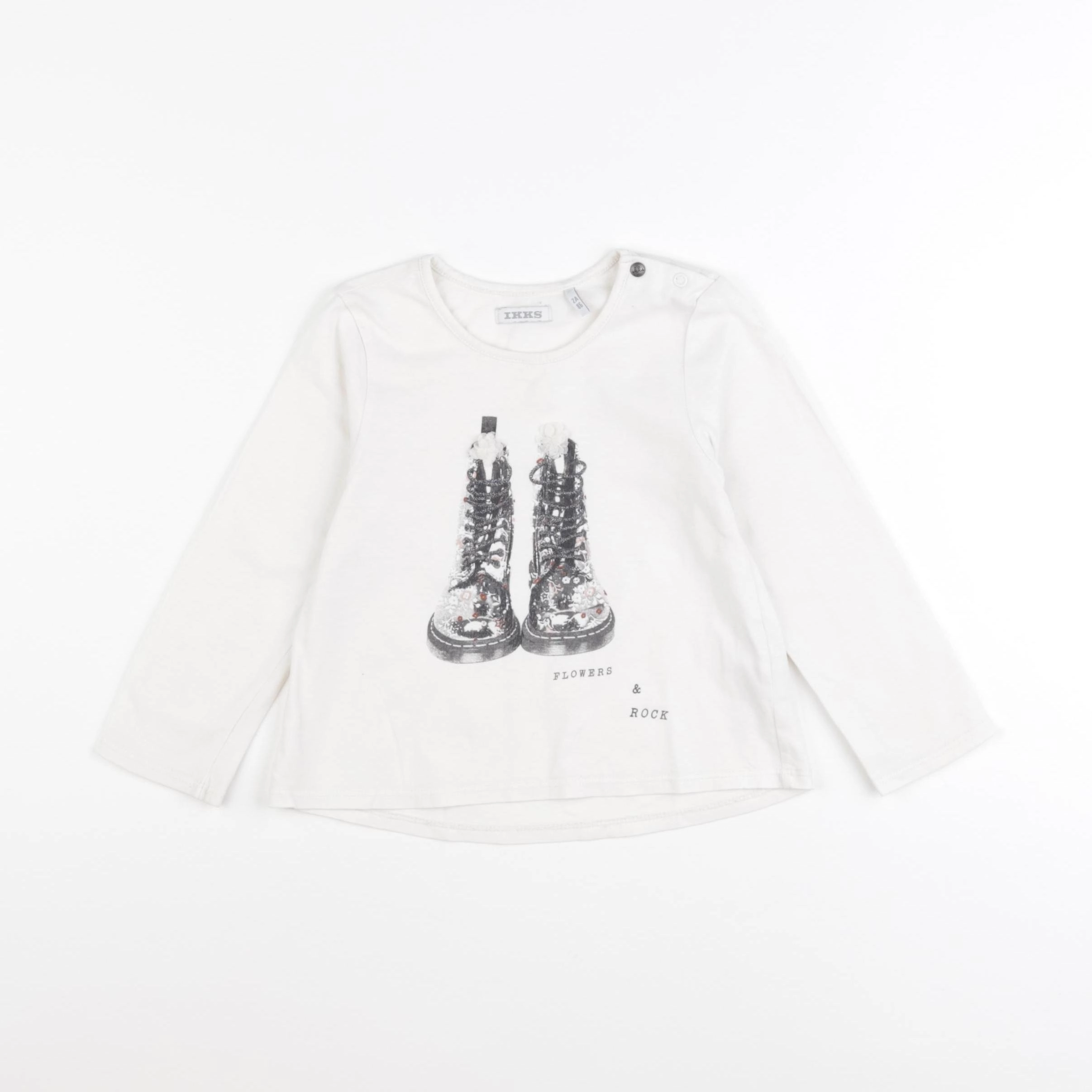IKKS - tee-shirt beige - 2 ans