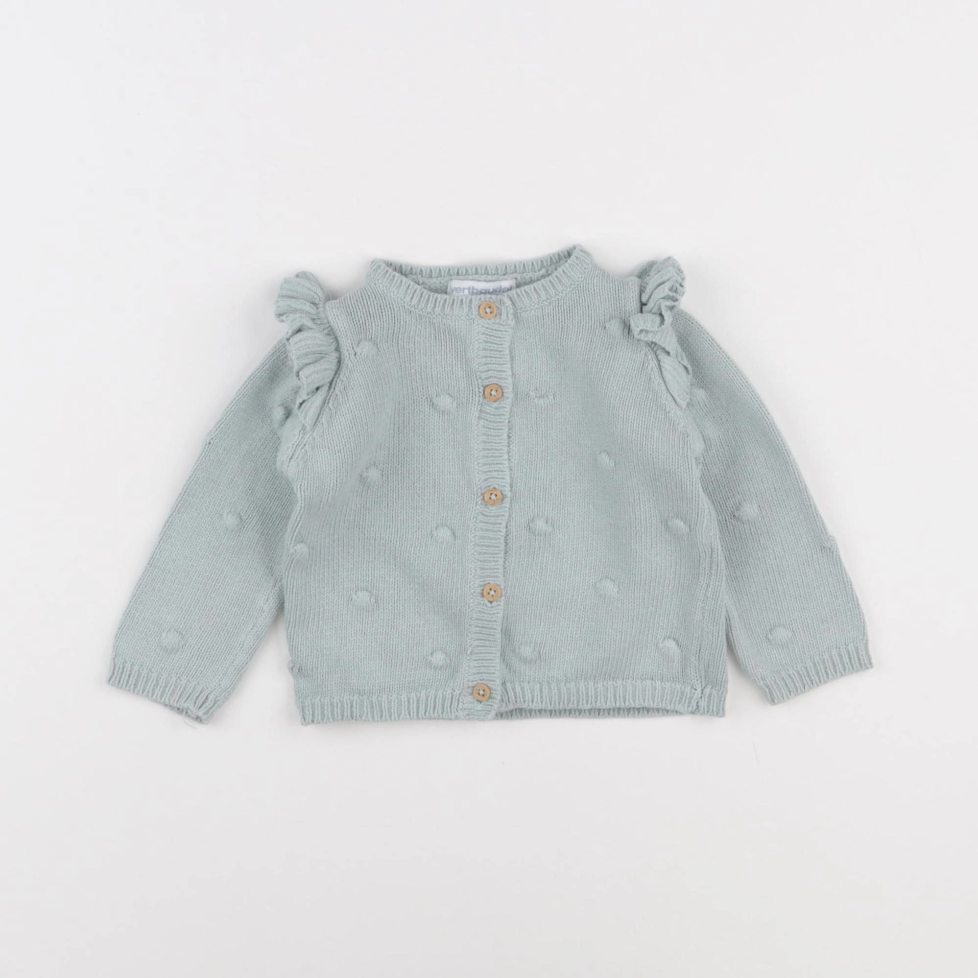 Vertbaudet - gilet bleu - 6 mois