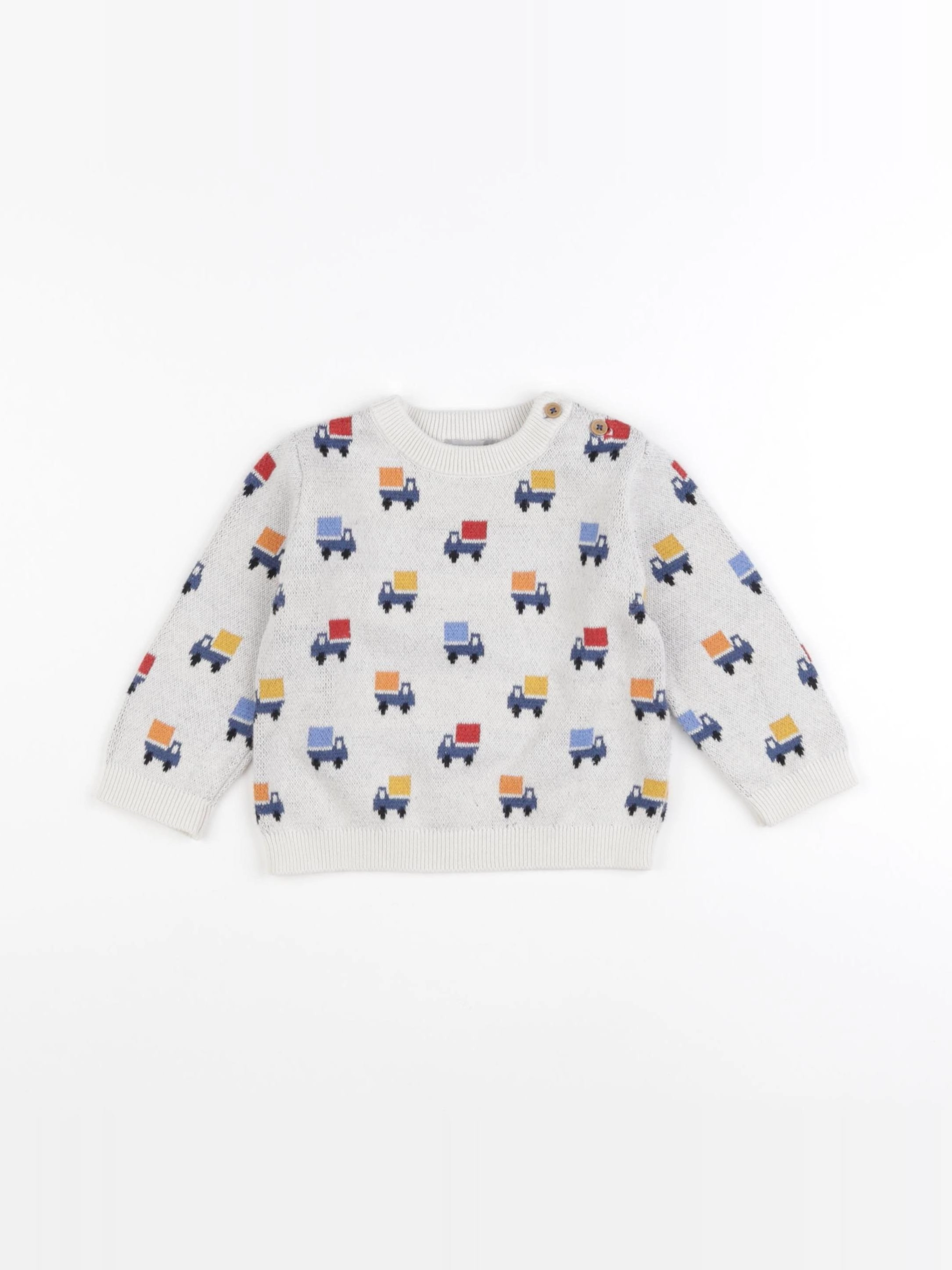 Boutchou - pull blanc - 12 mois