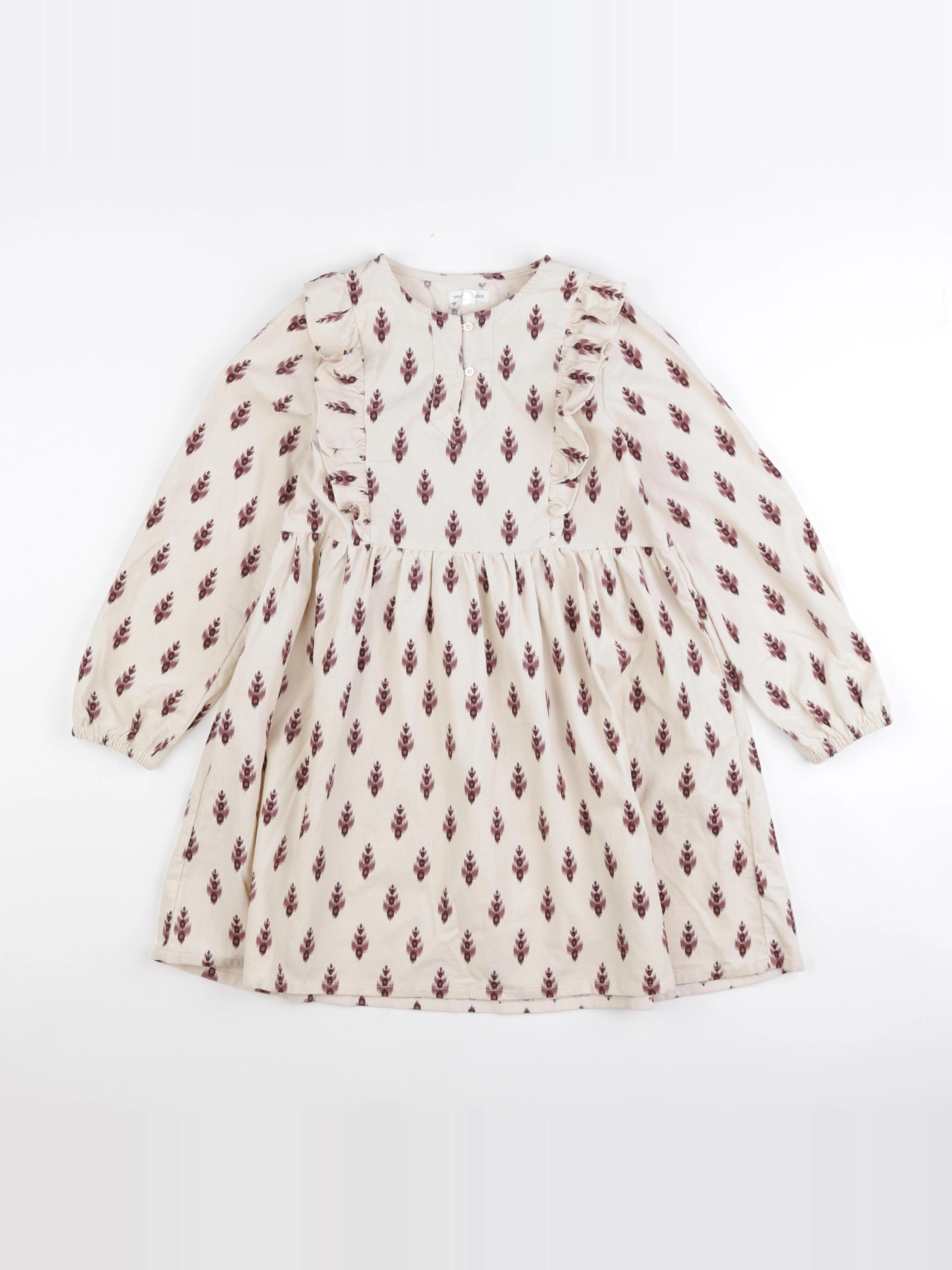 Vertbaudet - robe beige - 9 ans
