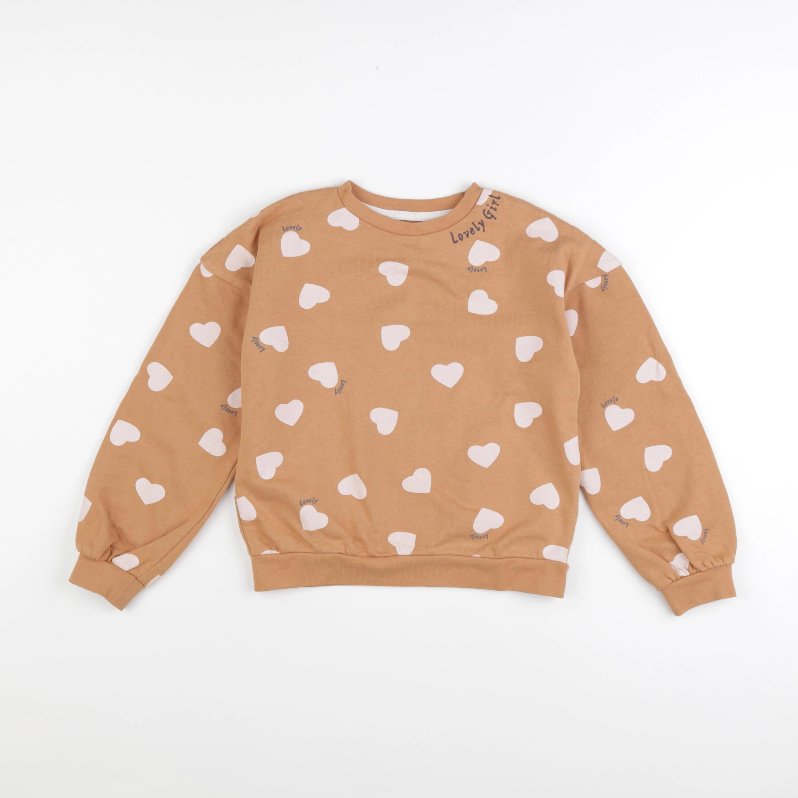 Vertbaudet - sweat orange - 8 ans