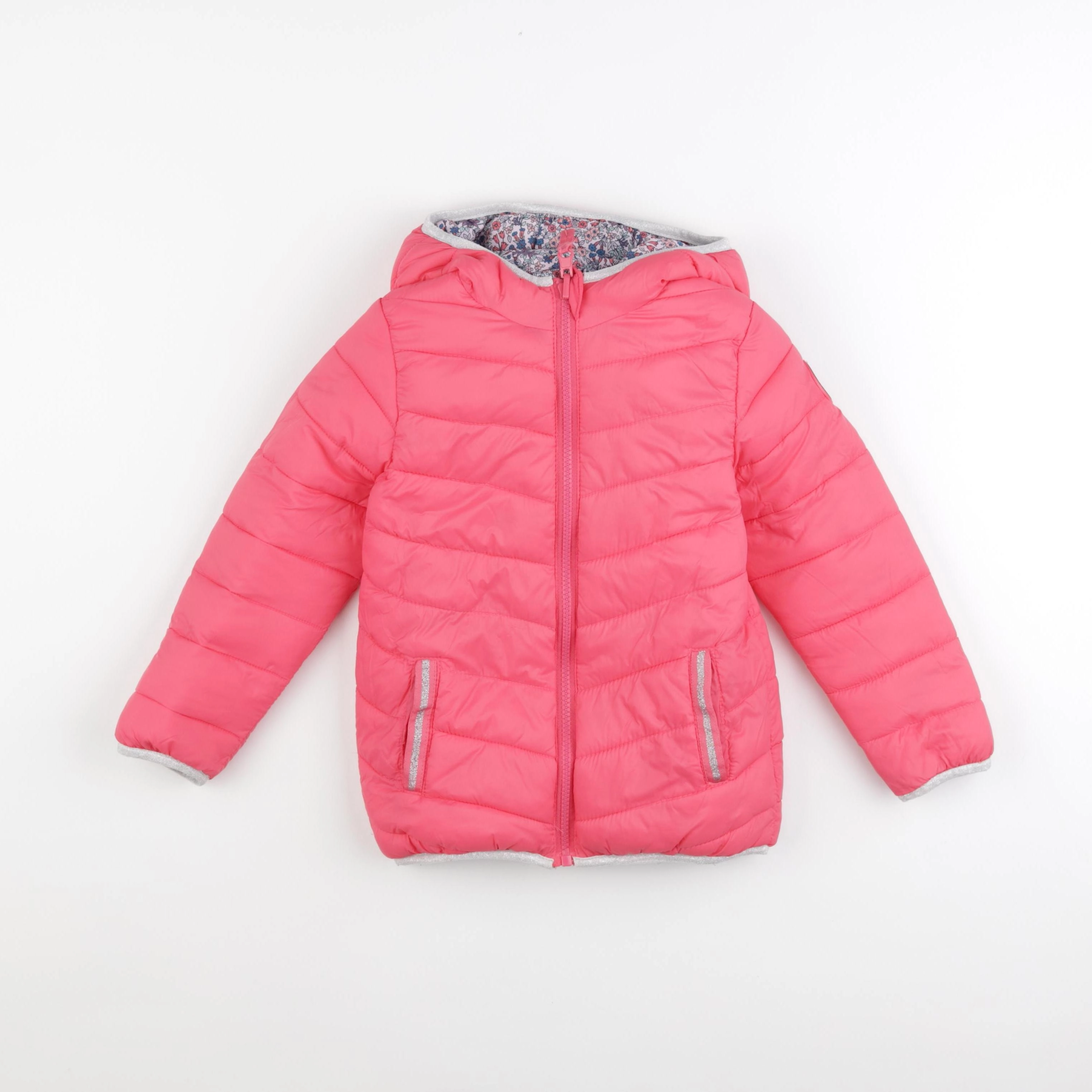 Vertbaudet - doudoune réversible rose - 7 ans