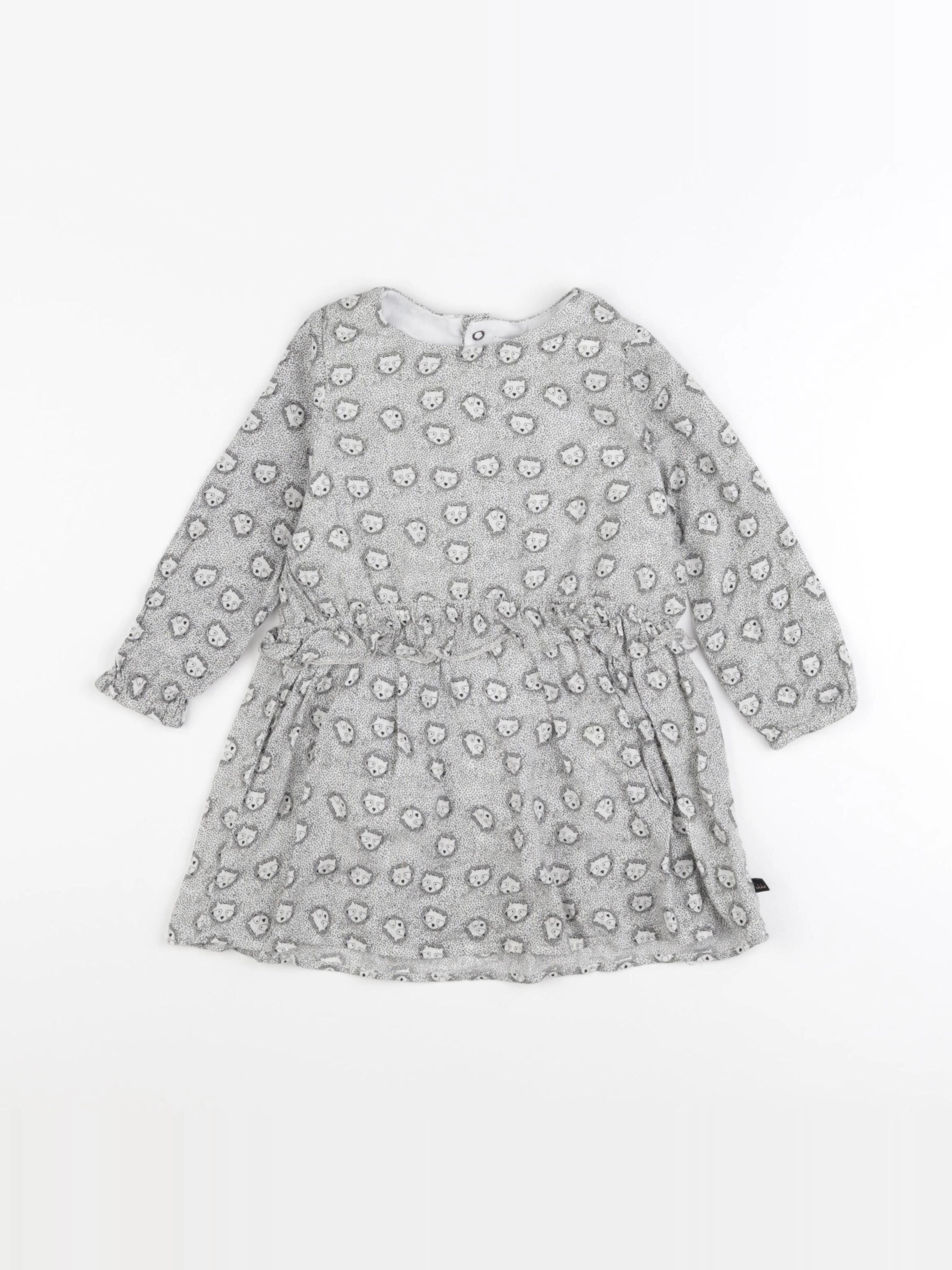IKKS - robe blanc, noir - 2 ans