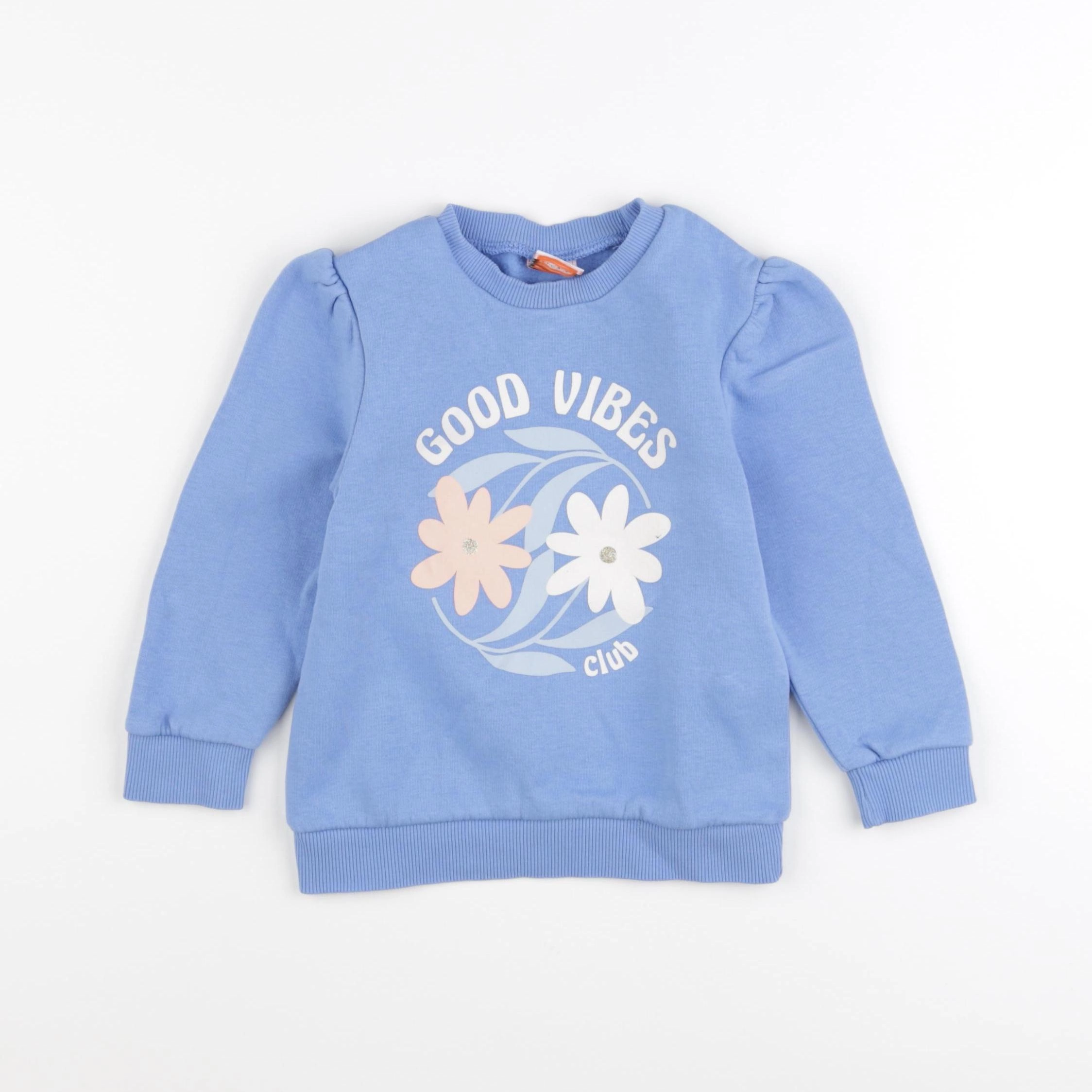 Tape à l'oeil - sweat bleu - 2/3 ans
