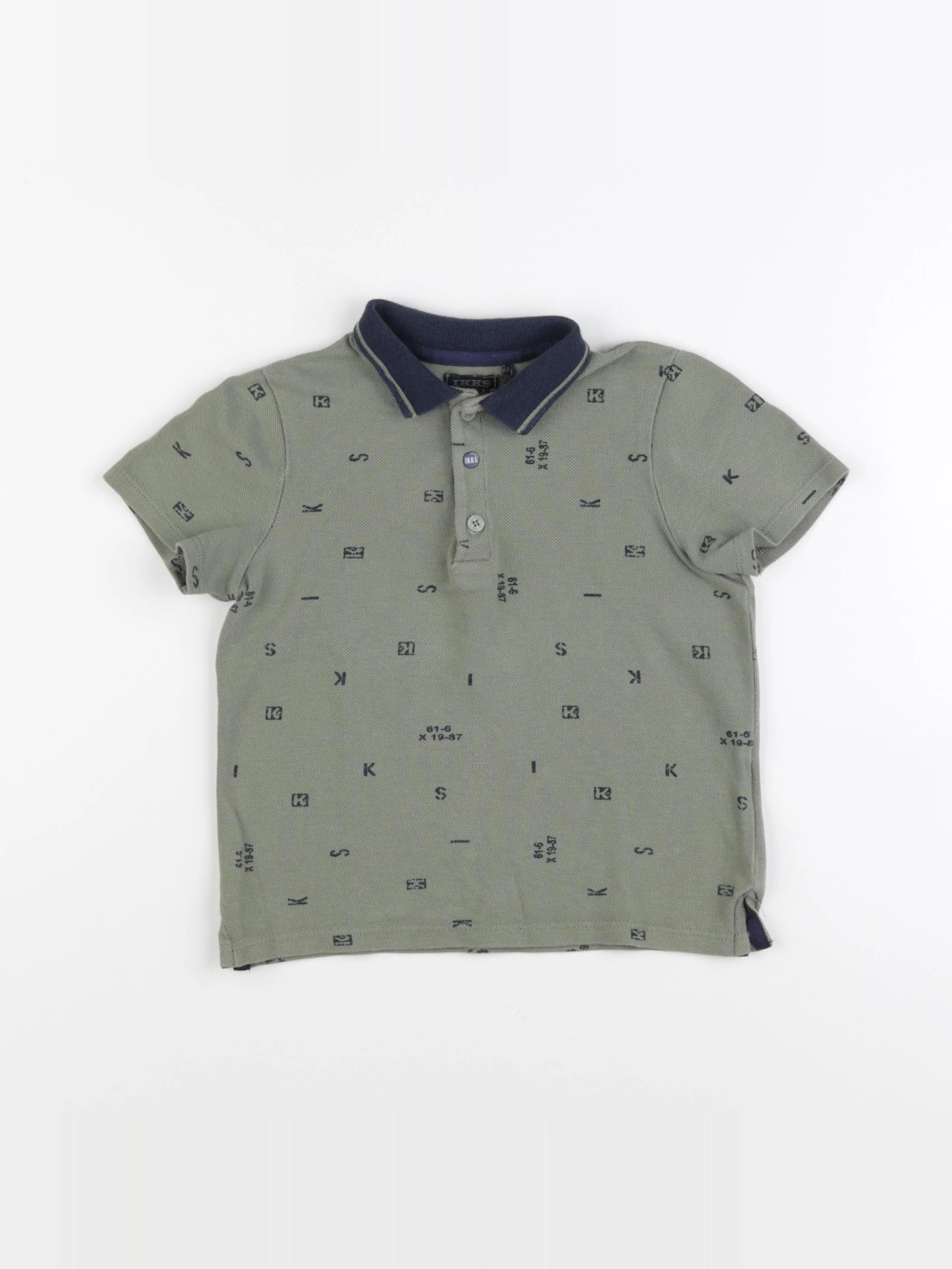 IKKS - polo vert, bleu - 4 ans