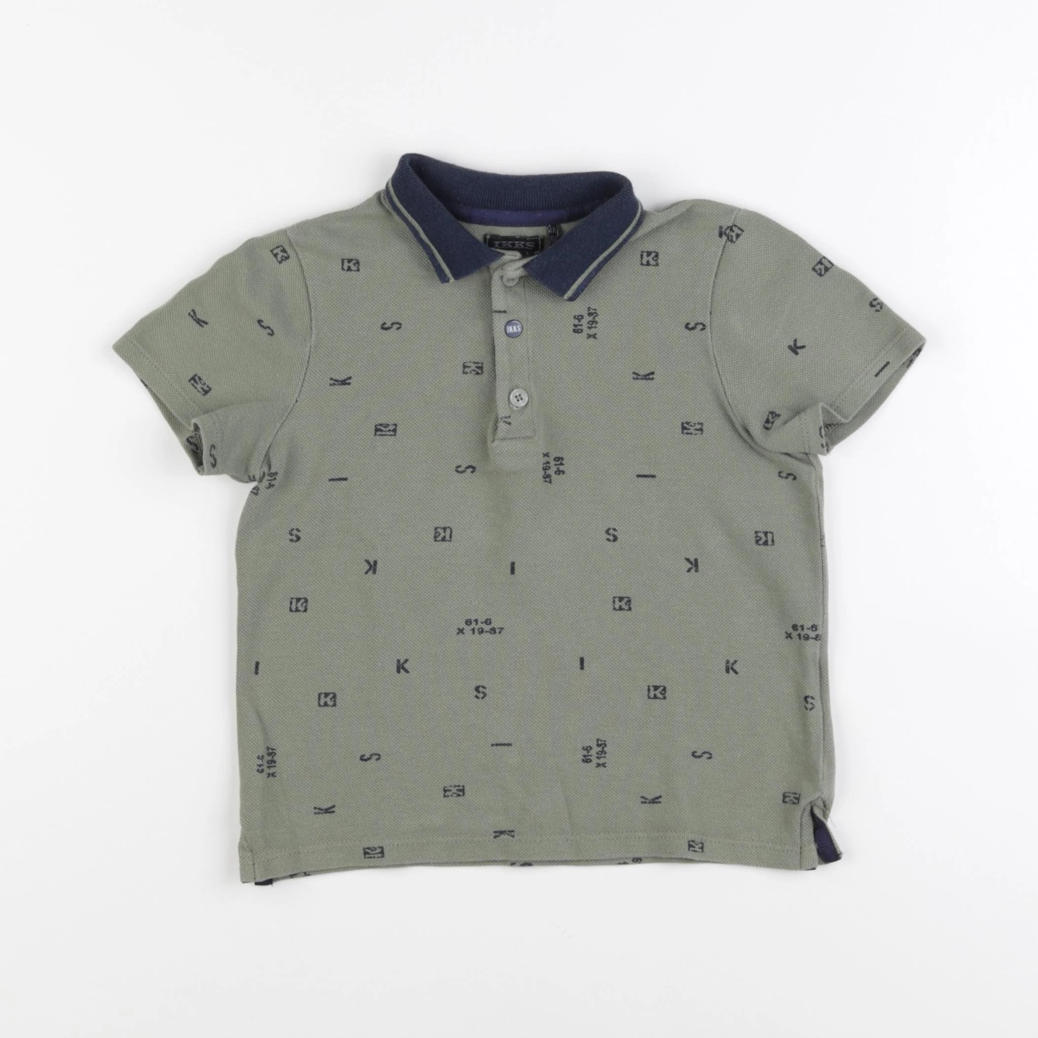 IKKS - polo vert, bleu - 4 ans