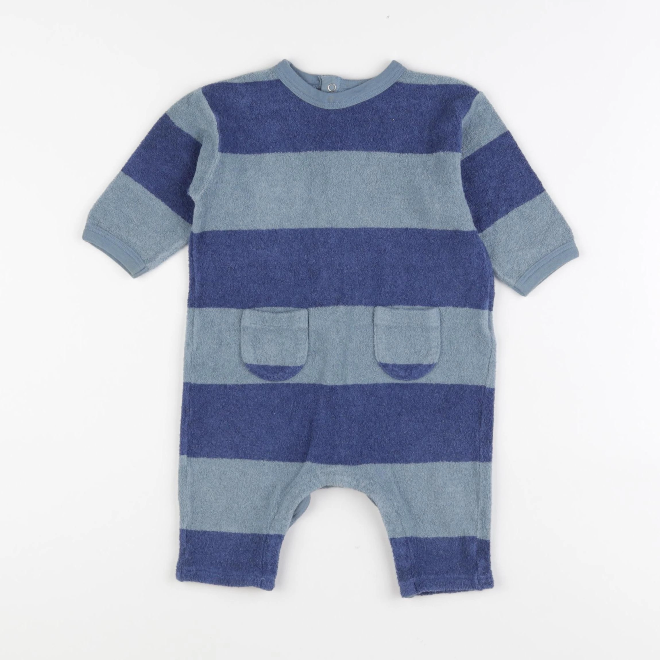 Petit Bateau - pyjama coton bleu - 6 mois