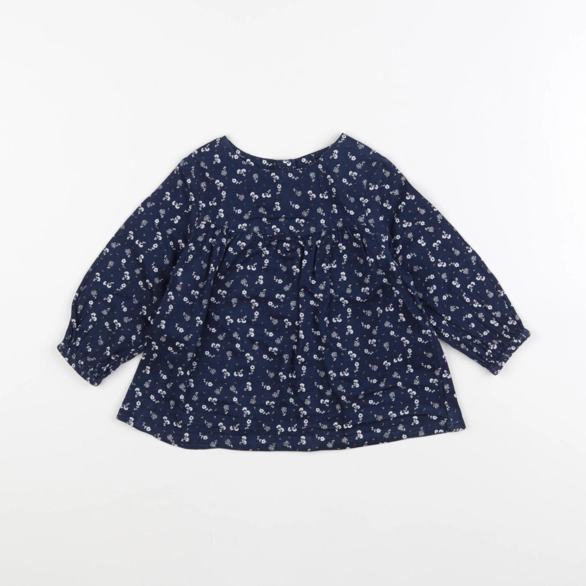 Tape à l'oeil - blouse bleu, blanc - 12 mois