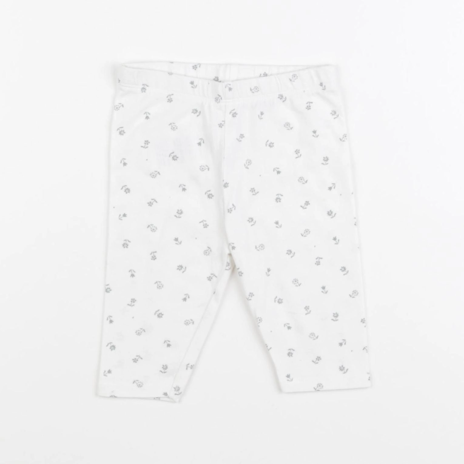 Vertbaudet - legging blanc, vert - 12 mois