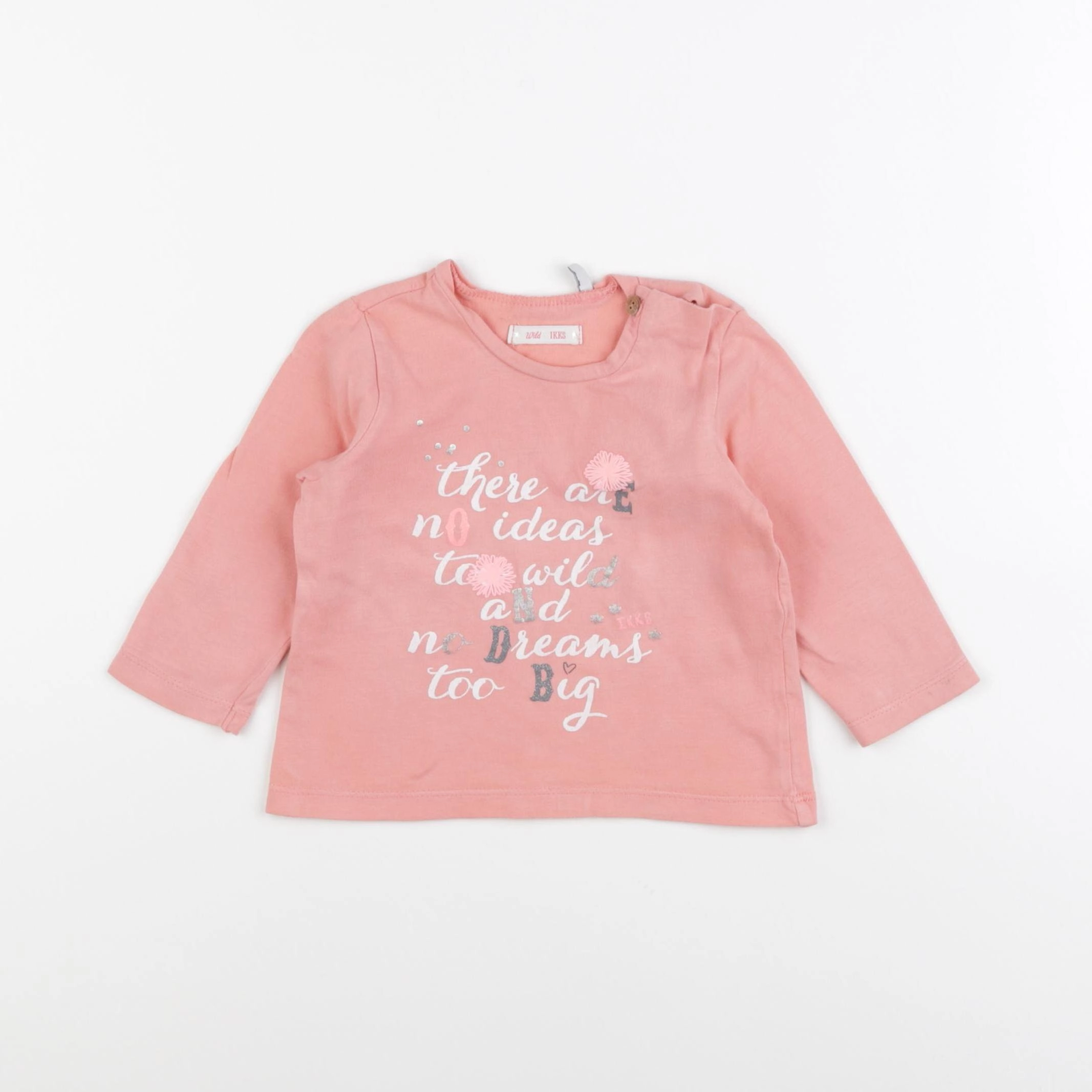 IKKS - tee-shirt rose - 12 mois