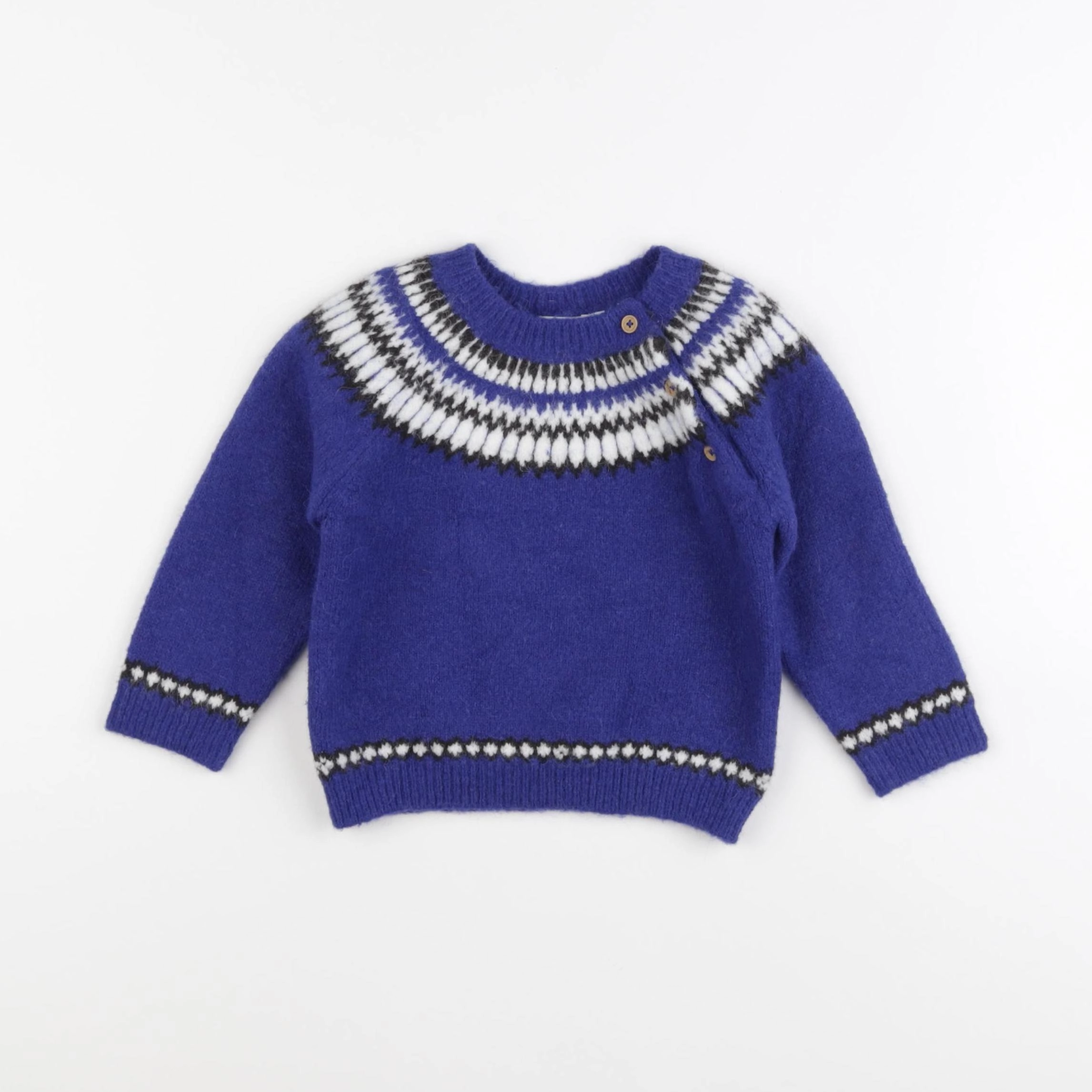 Boutchou - pull bleu - 12 mois