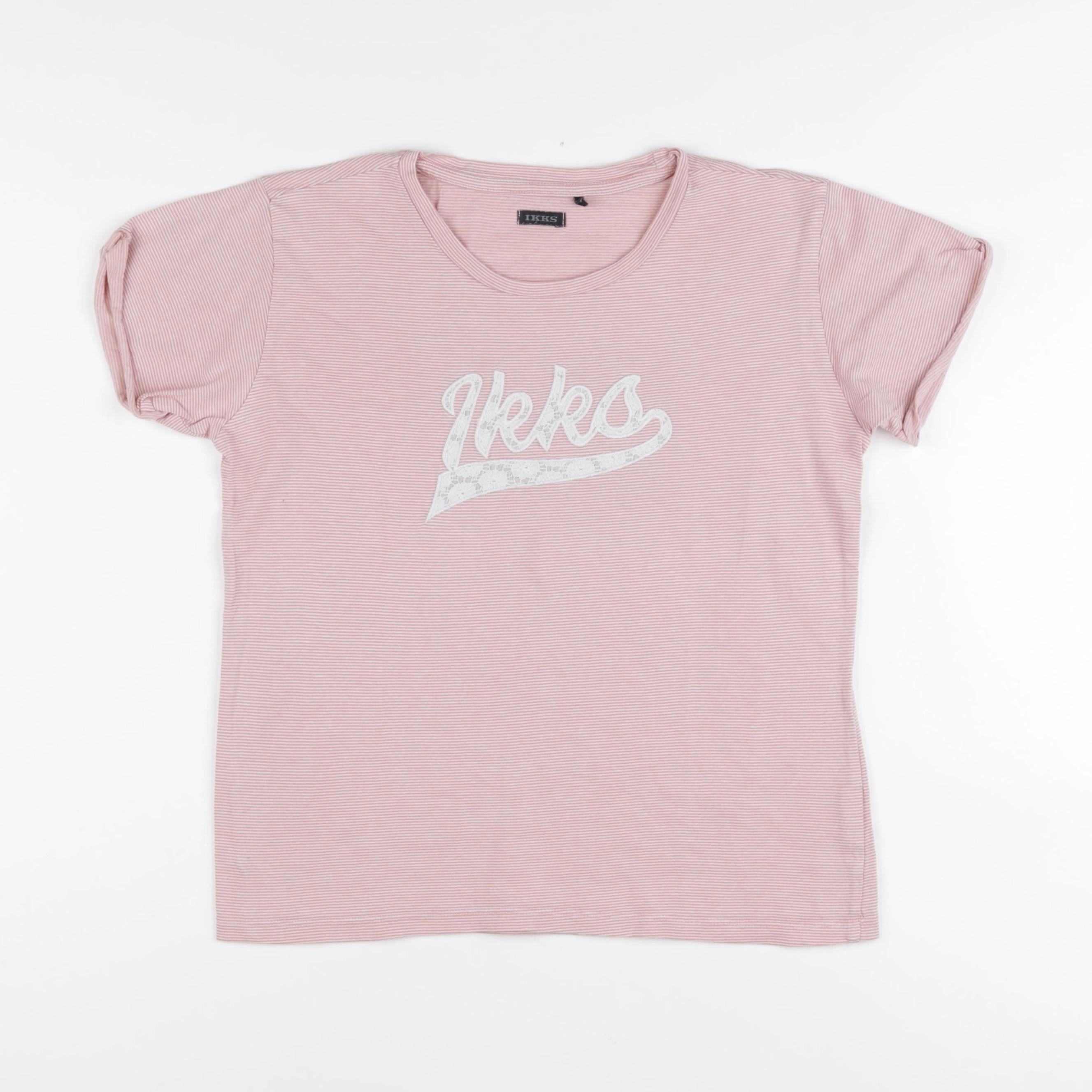 IKKS - tee-shirt rose, blanc - 12 ans