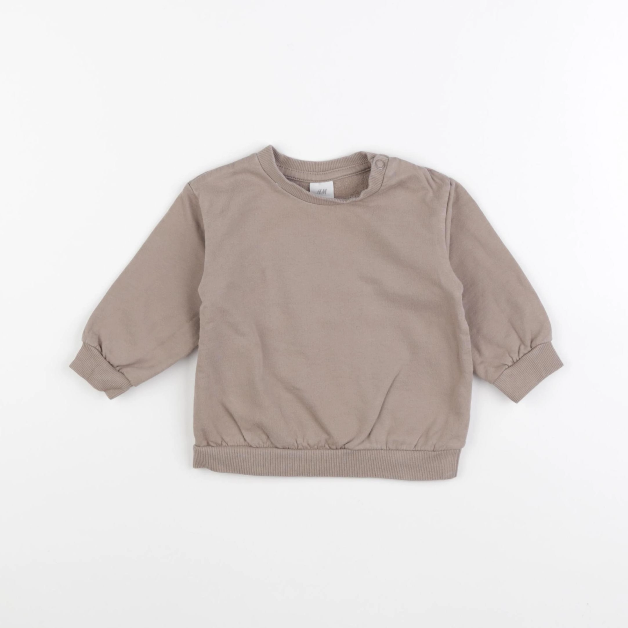 H&M - sweat marron - 6/9 mois