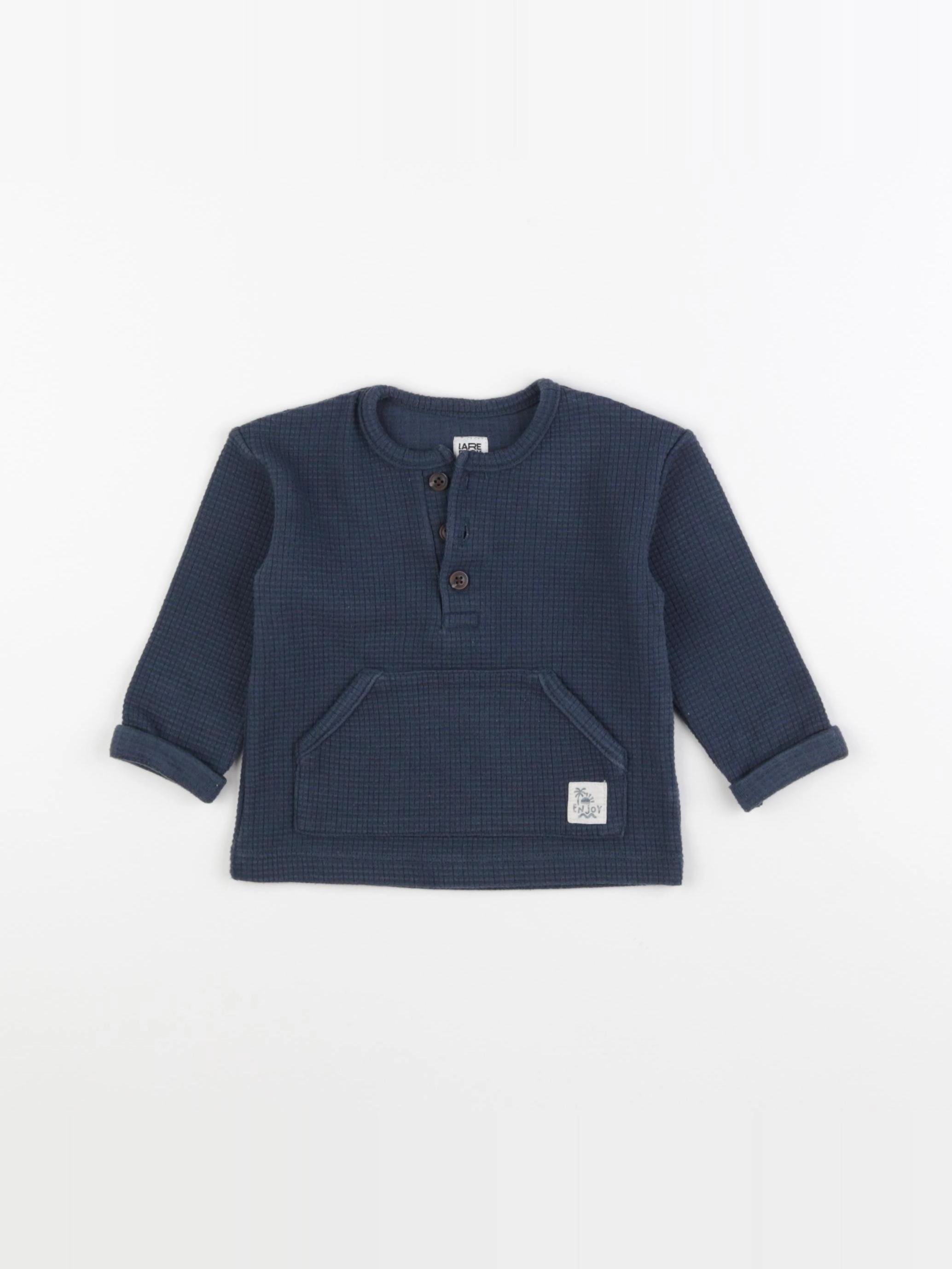 La Redoute - sweat bleu - 12 mois